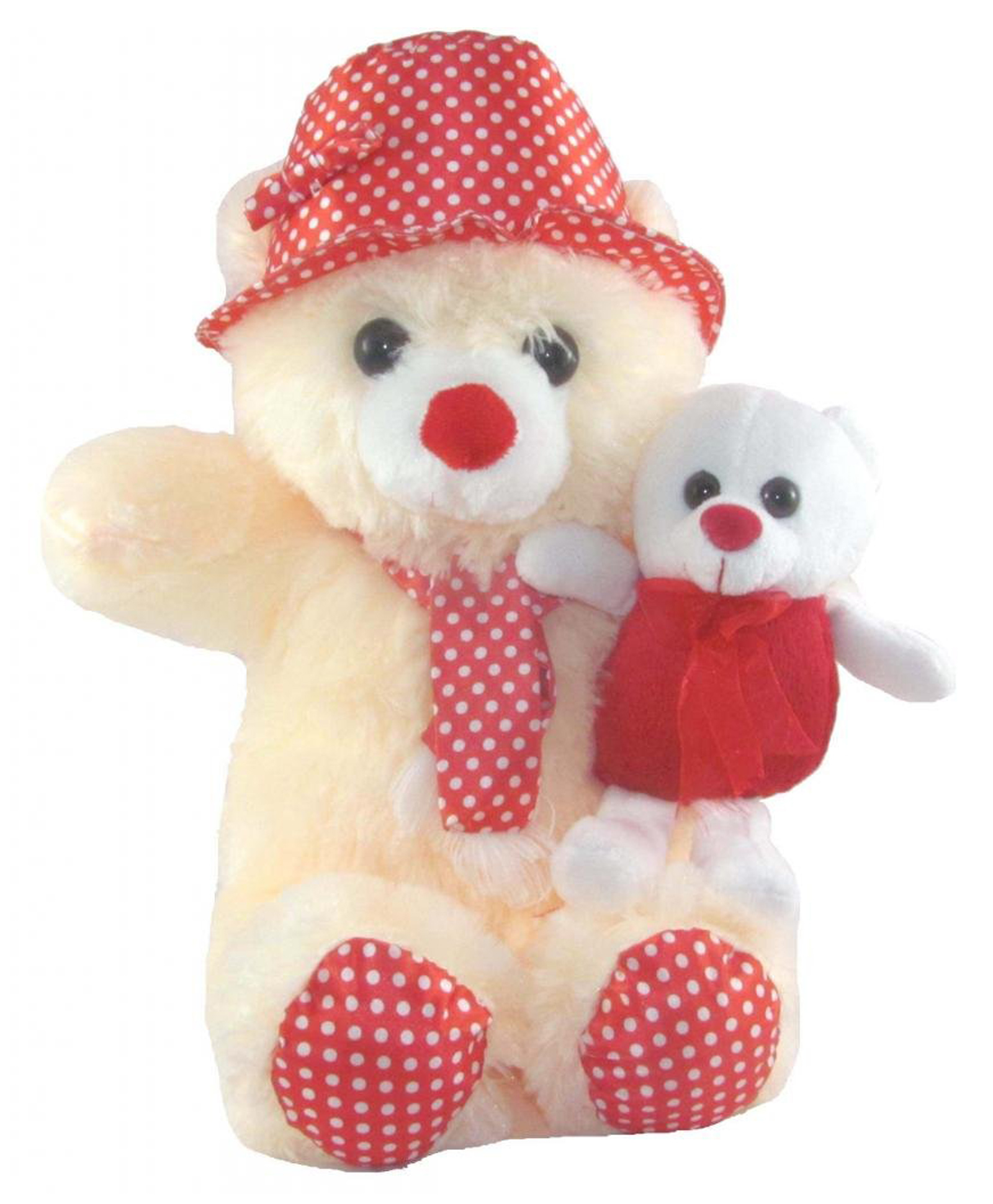 Tickles Teddy Bear with Kid Soft Stuffed Plush Toy for Kids Boys & Girls Birthday Gift (Size: Length 36 cm Color: Beige)-image-26