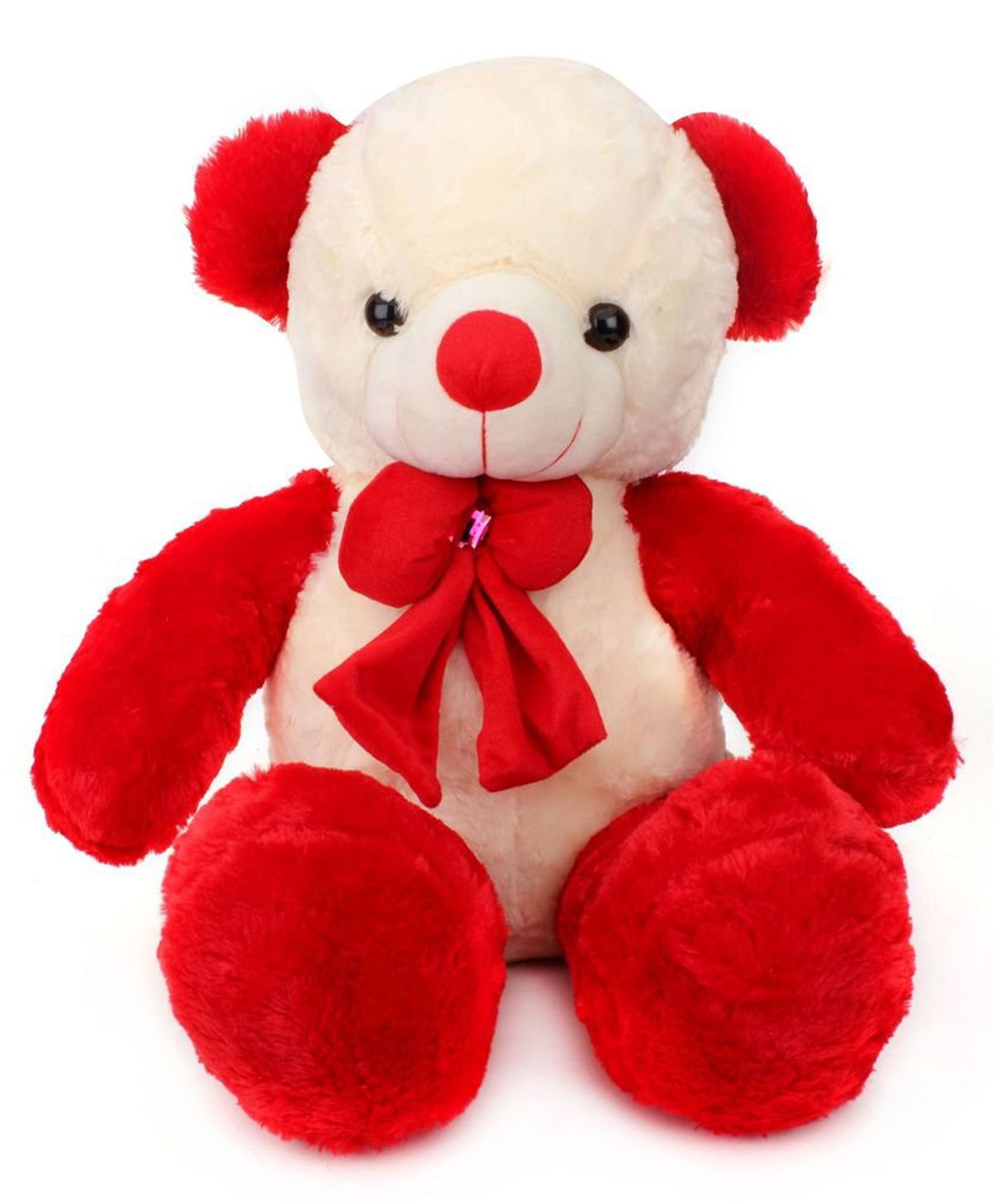 Tickles Teddy Soft Stuffed Plush Toy for Kids Boys & Girls Birthday Gifts (Color: Red Size: Length 65 cm)-image-27