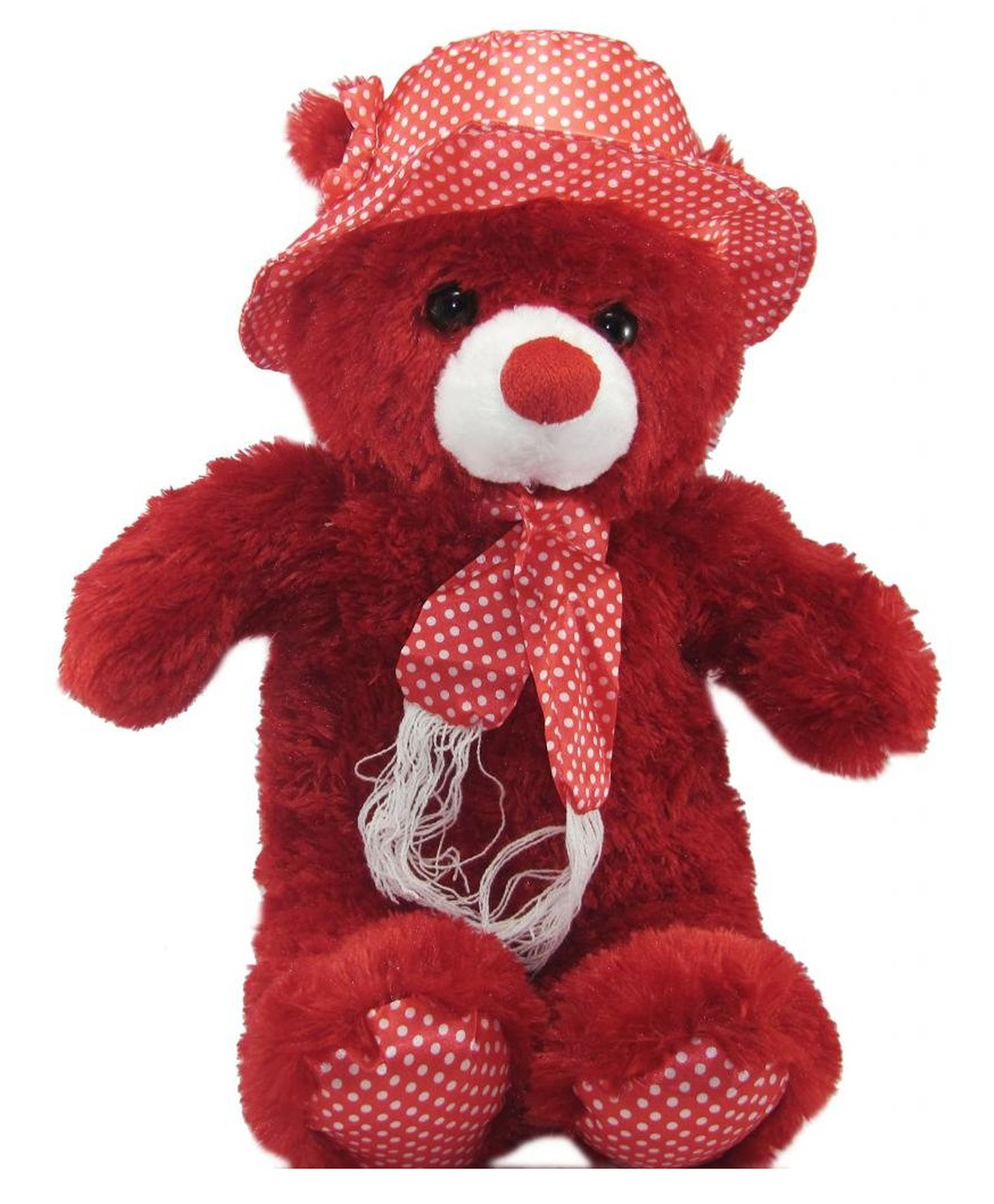 Tickles Cap Teddy Soft Stuffed Plush Toy For Kids Boys & Girls Birthday Gift (Size: Length 60 cm Color: Red)-image-18
