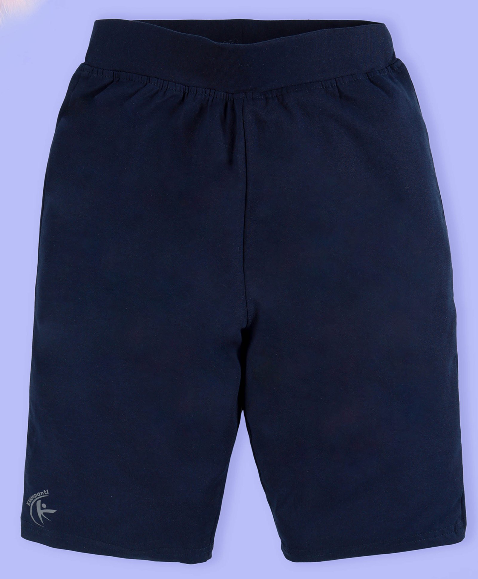 Kiddopanti Cotton Knitted Solid Cycling Shorts - Navy-picture-27