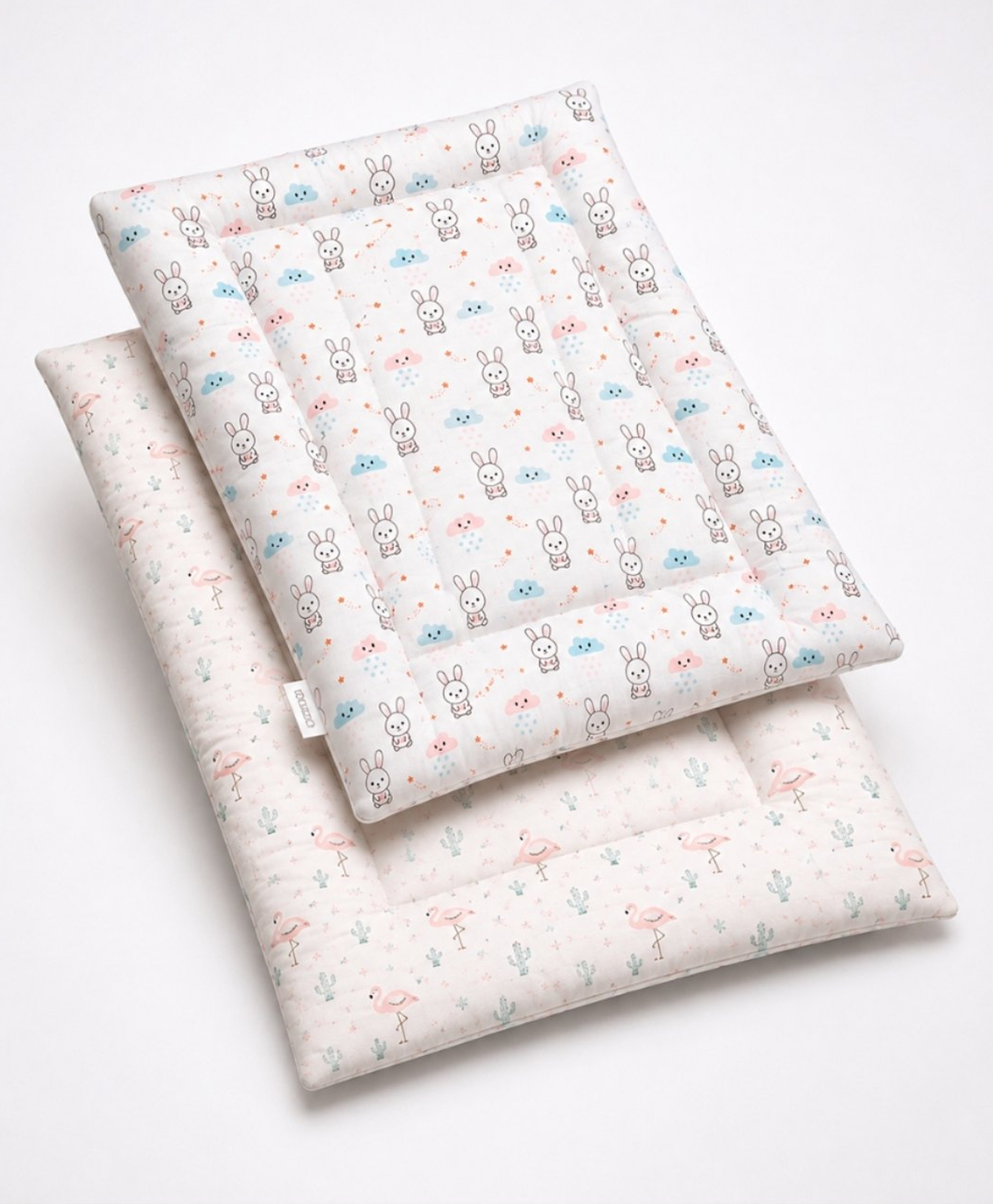 Zikku Baby Muslin Cotton Multipurpose Everyday Gaddi Mattress for Holding Sleeping Playing Diaper Changing Cutie Print ( Pack of 2)-picture-36