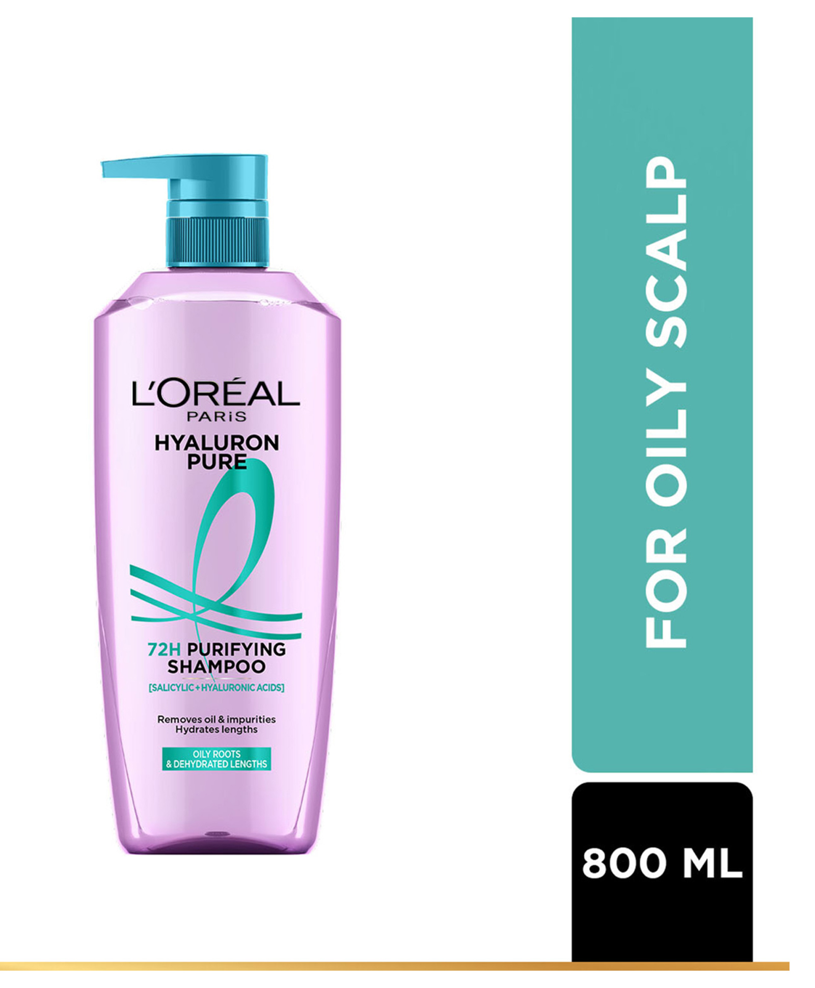 LOREAL PARIS Hyaluron Pure 72H Purifying Shampoo - 800 ml-picture-17
