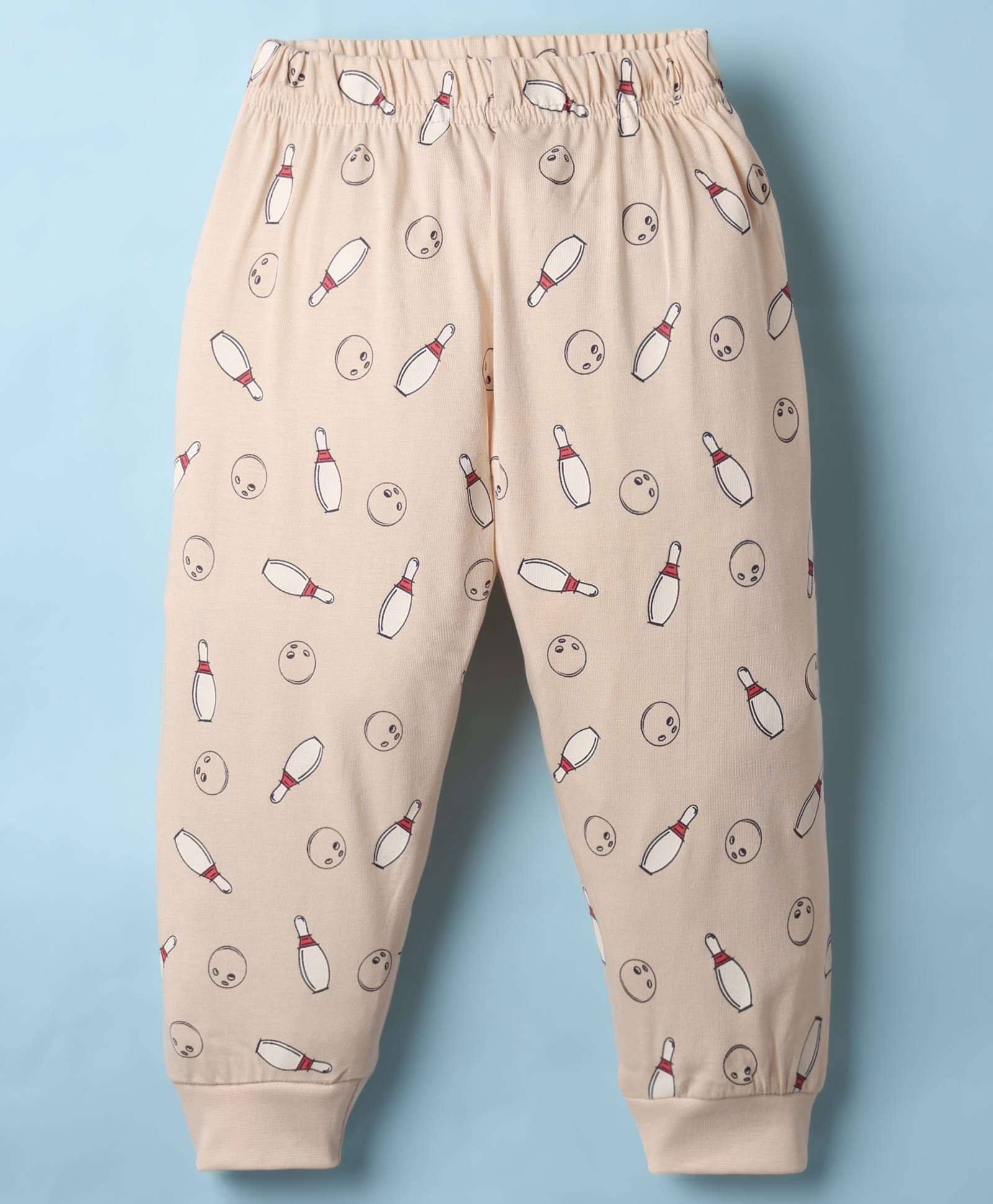 Ollypop Interlock Knit Full Length Lounge Pant with Bowling Print - Tint-picture-18