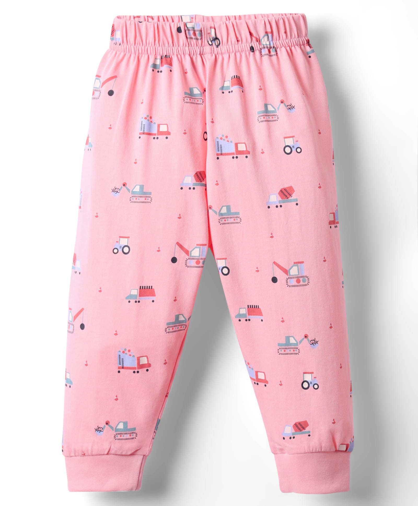 Ollypop Interlock Knit Full Length Lounge Pant With Vehicle Print - Pink-picture-21