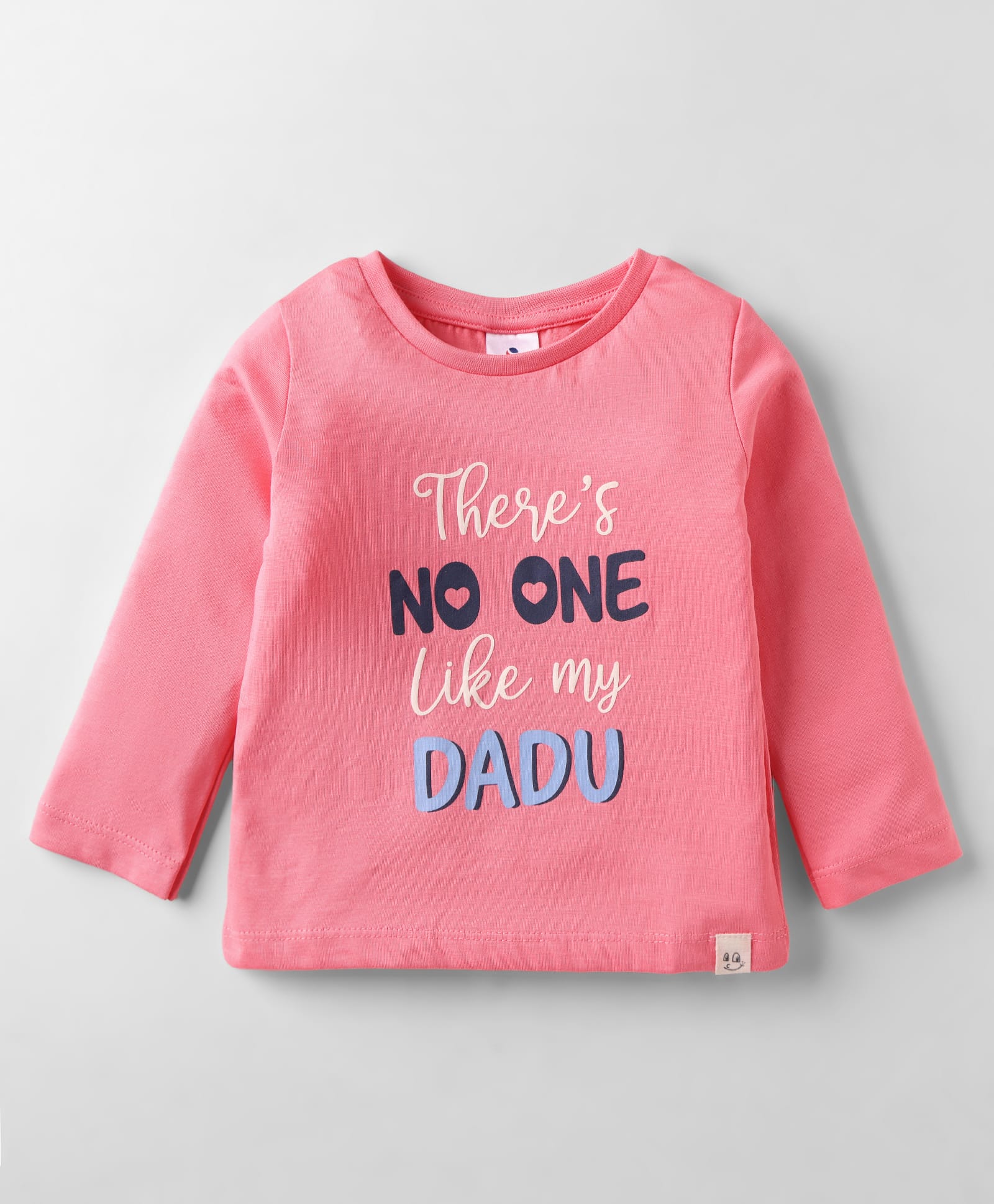 Ollypop Cotton Knit Full Sleeves T-Shirt with Text Print - Pink-picture-18