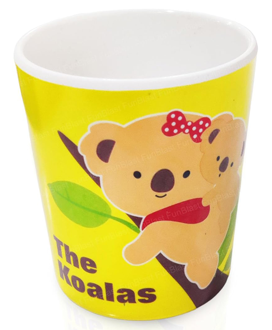 FunBlast Cartoon Theme Bamboo Fiber Milk Mug for Kids Pack of 1 Yellow - 210 ml-image-12