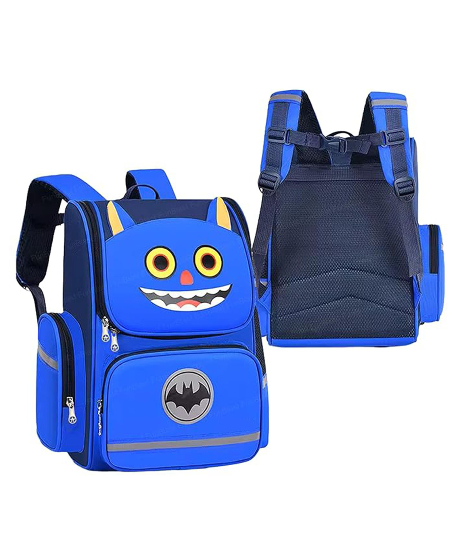 FunBlast Cartoon Theme Multipurpose School Bag 15 Inches (Blue)-picture-31