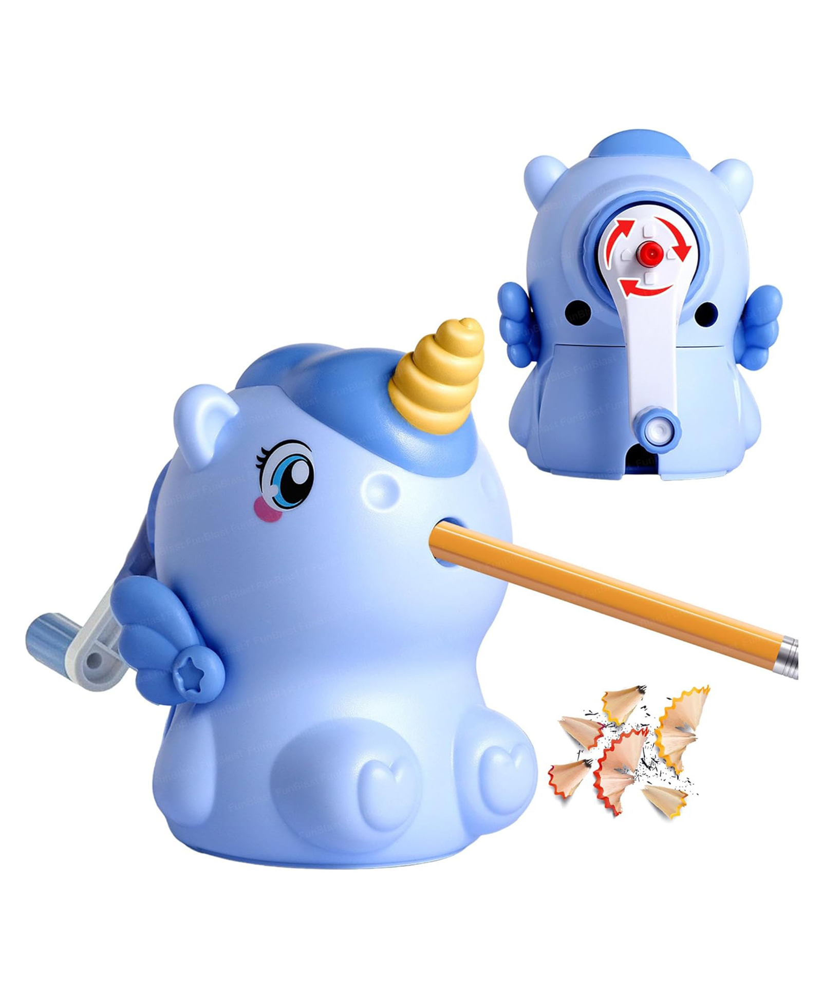 FunBlast Unicorn Design Table Sharpener with Dust Compartment Blue-image-32