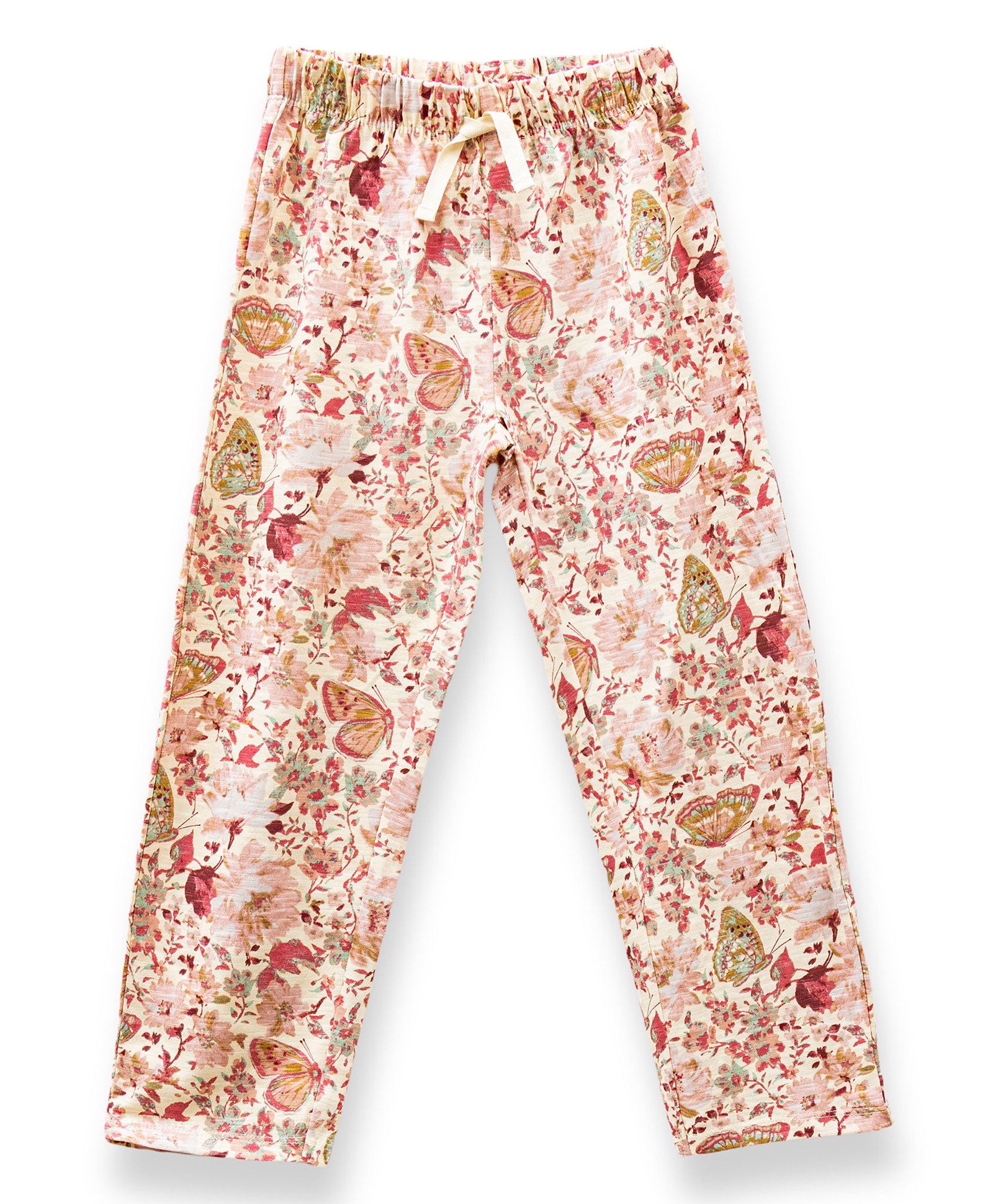JusCubs Cotton Lycra Knit Floral & Butterfly Printed Leggings - Multi Colour-image-23