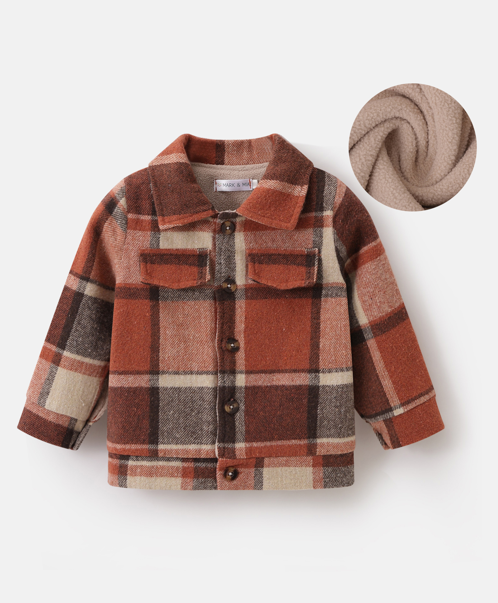 Mark & Mia Full Sleeves Checkered Winter Jacket - Multicolor-picture-27