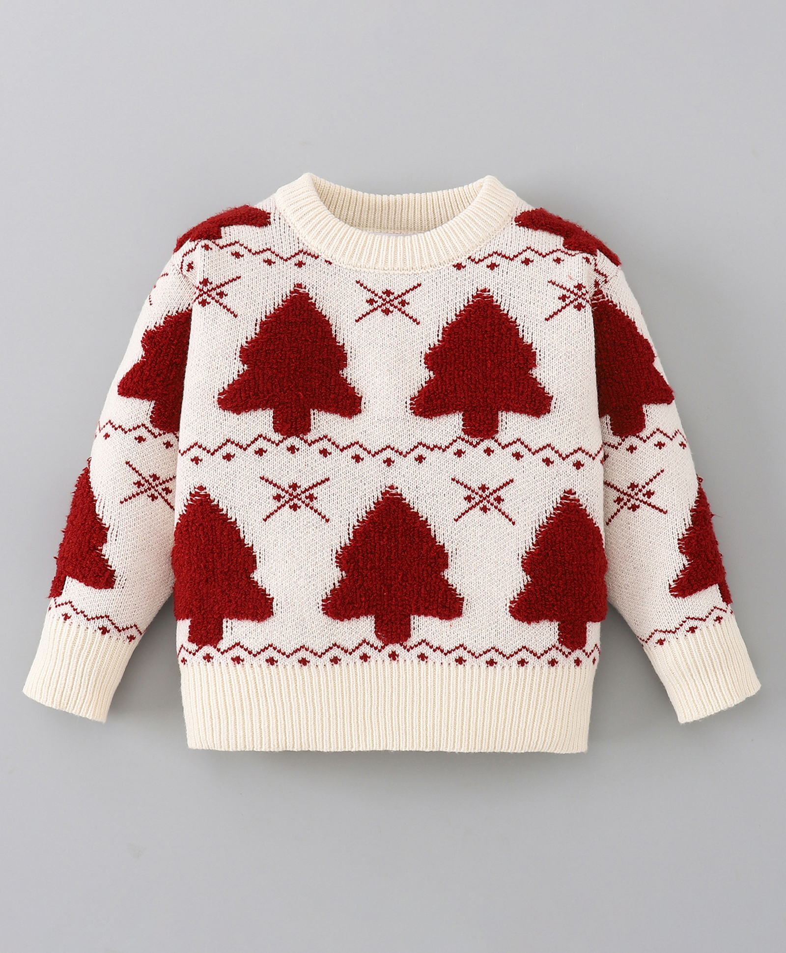 Mark & Mia Full Sleeves Pullover Sweater With Tree Design - Beige-image-23