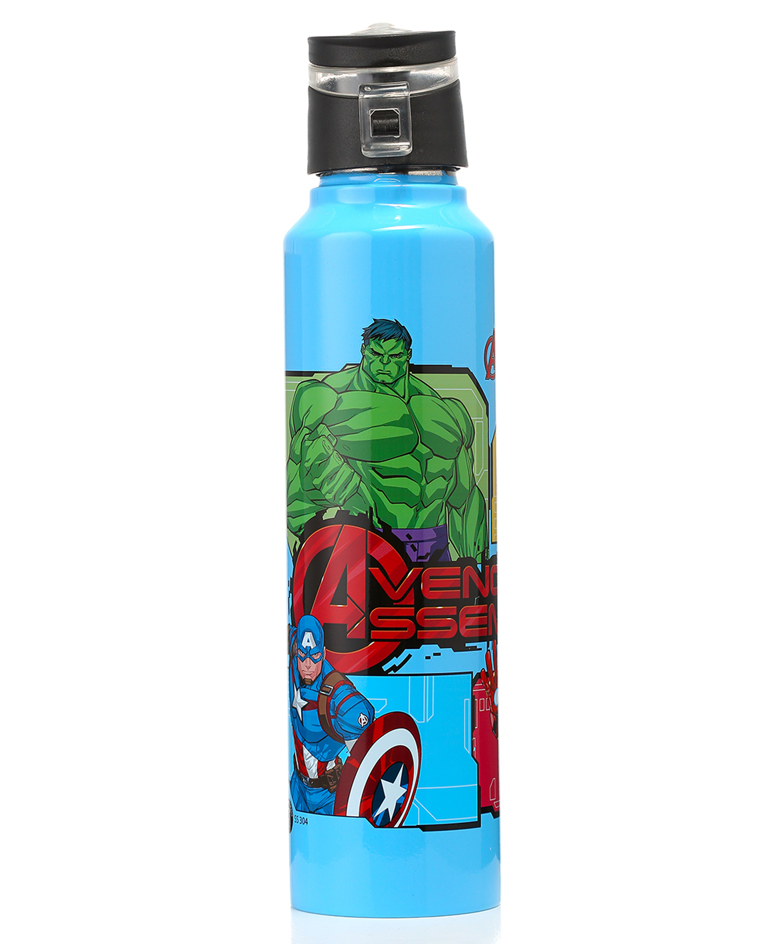 Gluman Stainless Steel Bottle With Avengers Print Light Blue - 1000 ml-picture-39