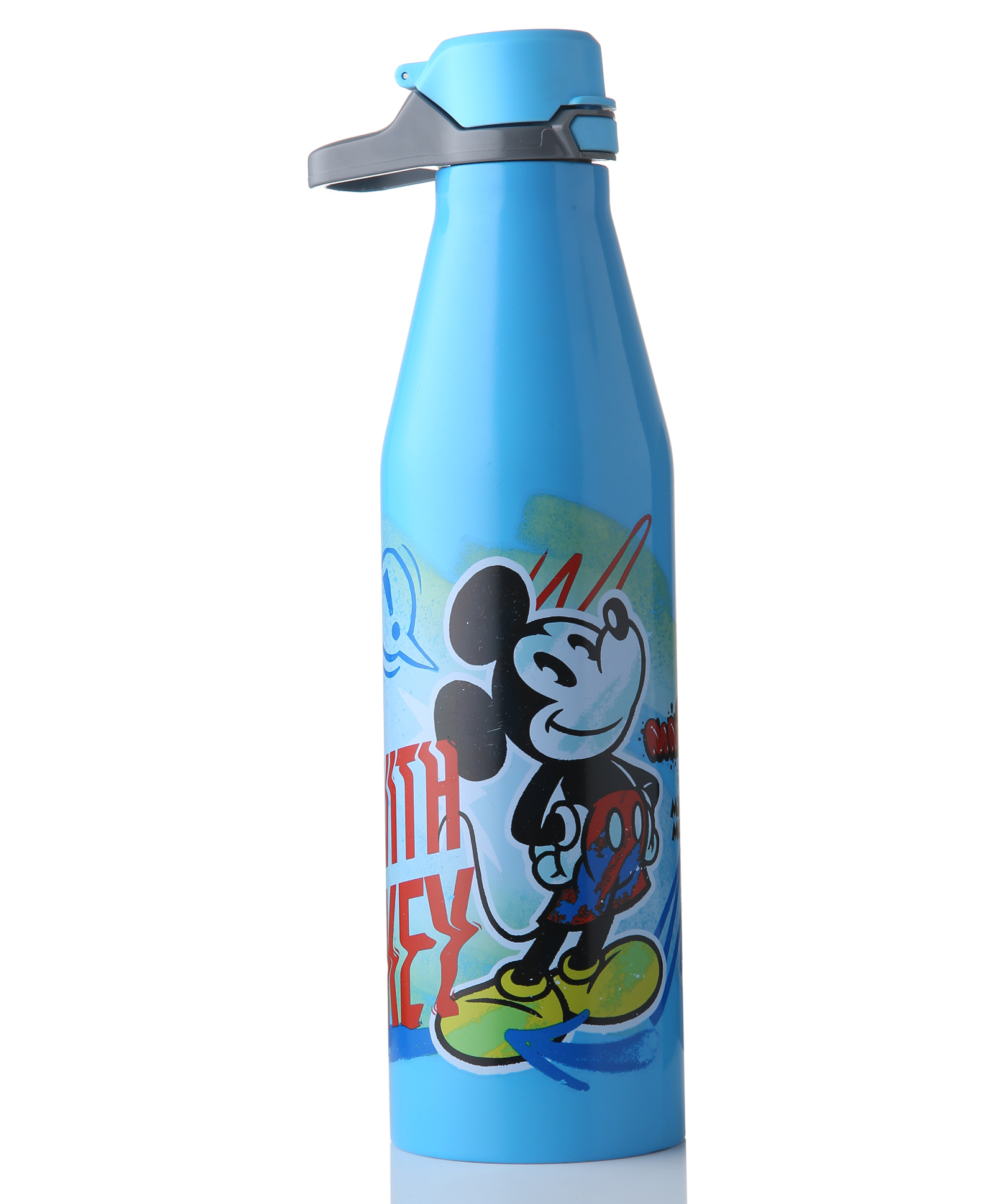 Gluman Botoru Mickey Mouse Stainless Steel Water Bottle Blue - 750 ml-picture-15