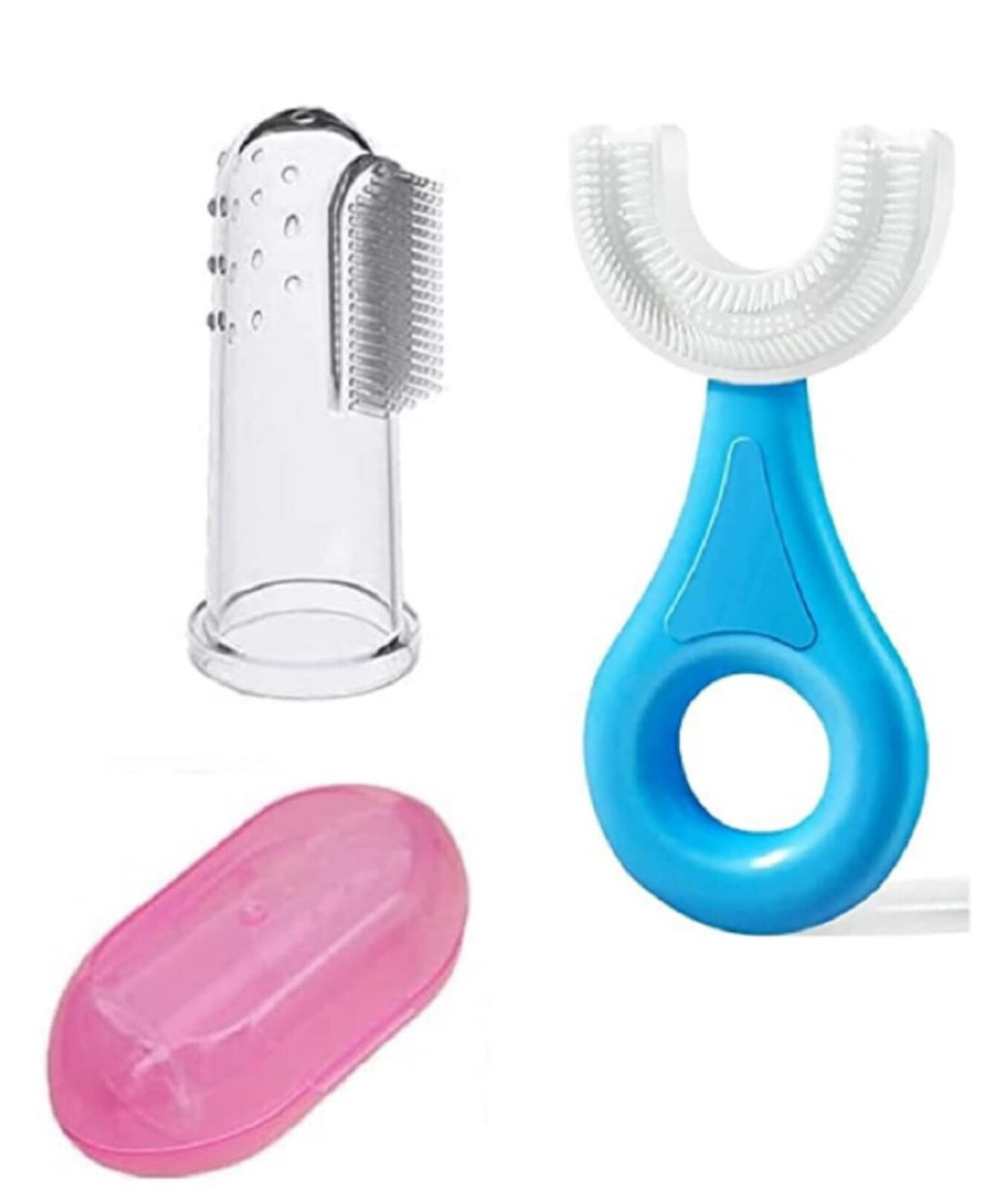 AEREX Premium Silicone Baby Finger Toothbrush Travel-Friendly Oral Care Great for Massaging & Cleaning Gums Use Soft Brush For Kids & New Born Baby Kids Finger Toothbrushes (Pack of 1)-picture-20