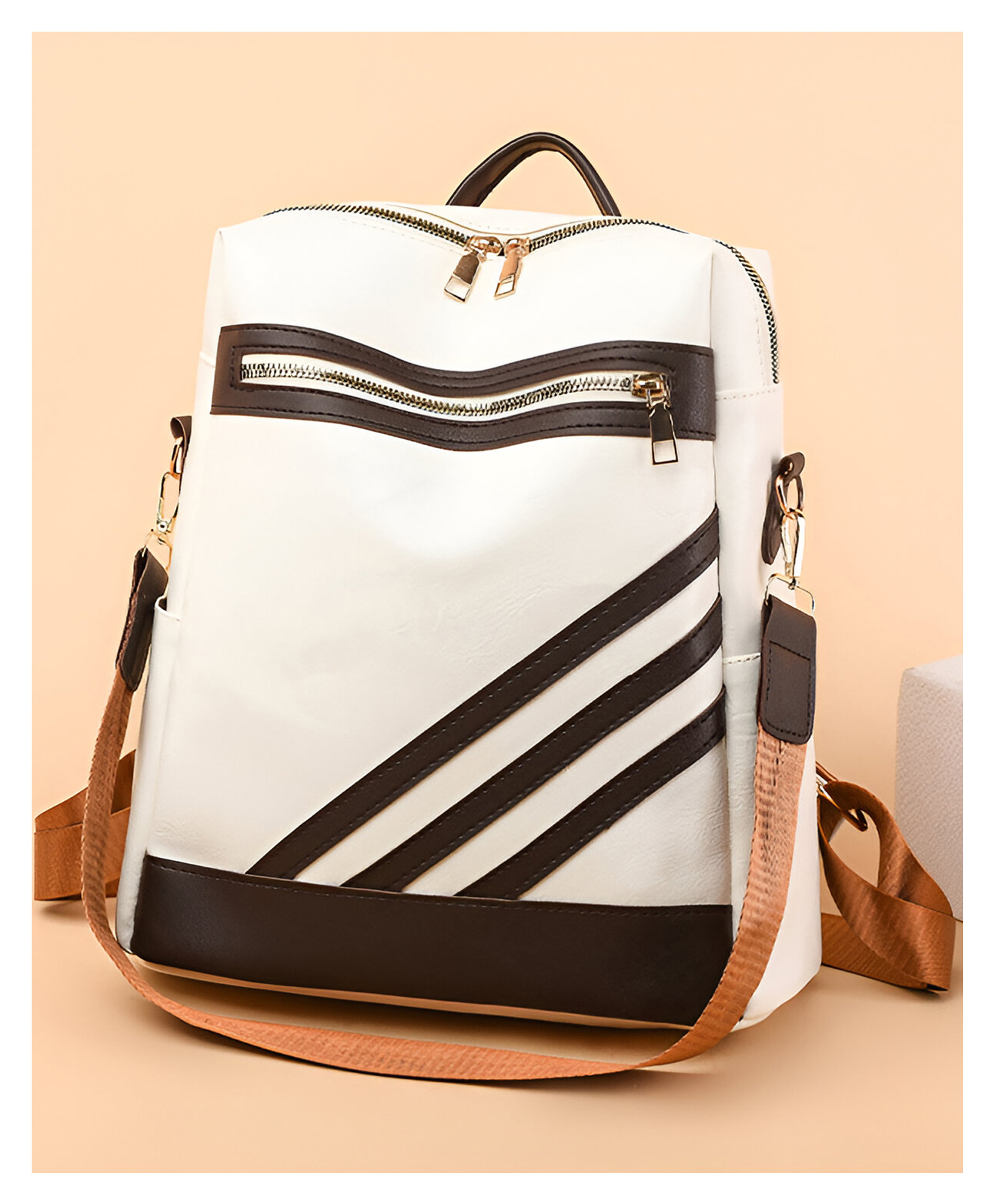 SYGA Women's Anti-Theft Travel Backpack | Dual-Purpose Shoulder Bag for Daily Use & Travel (White)-picture-15