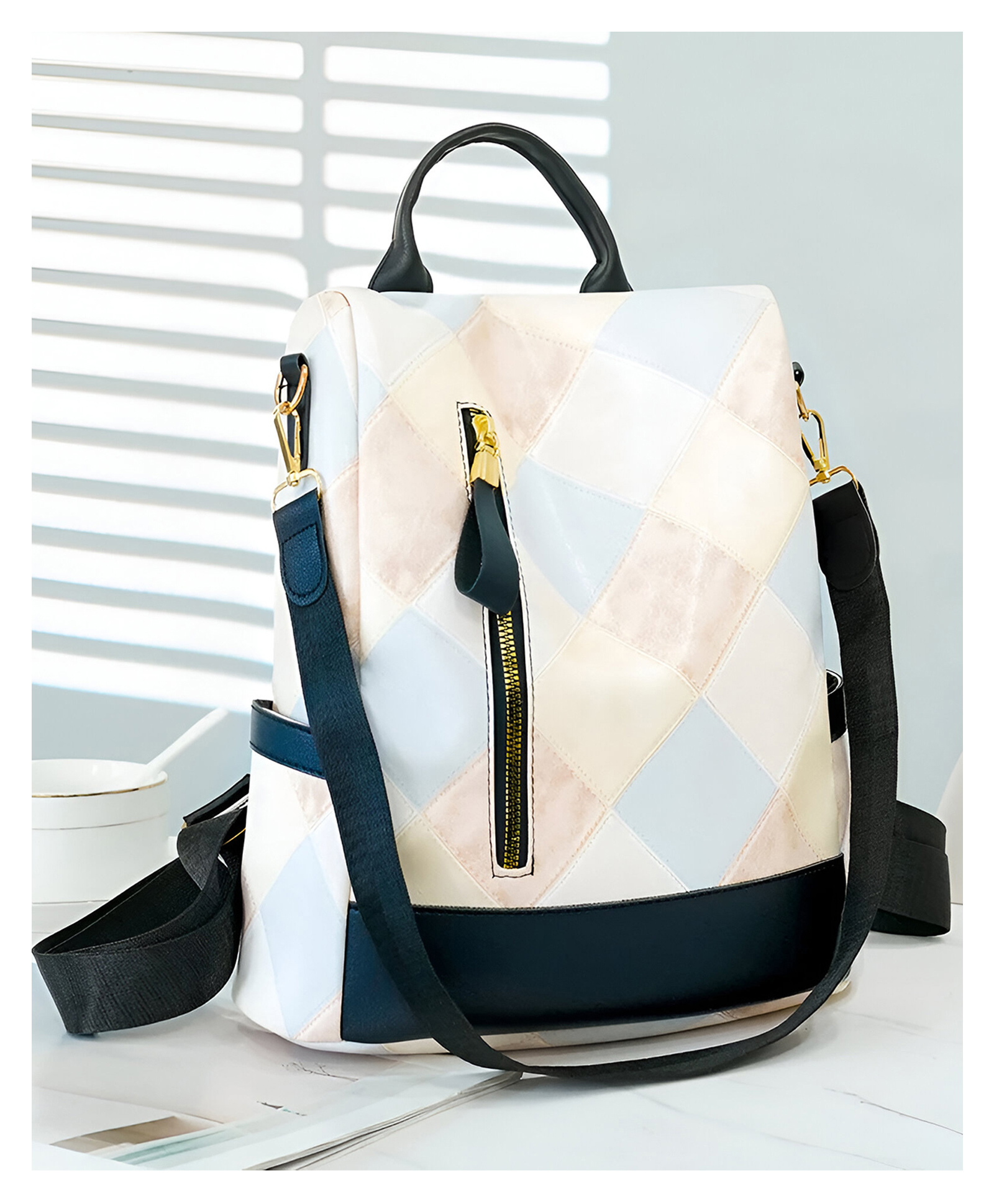 SYGA Women's Dual-Purpose Backpack, Cross Border Anti-Theft (Beige)-picture-25