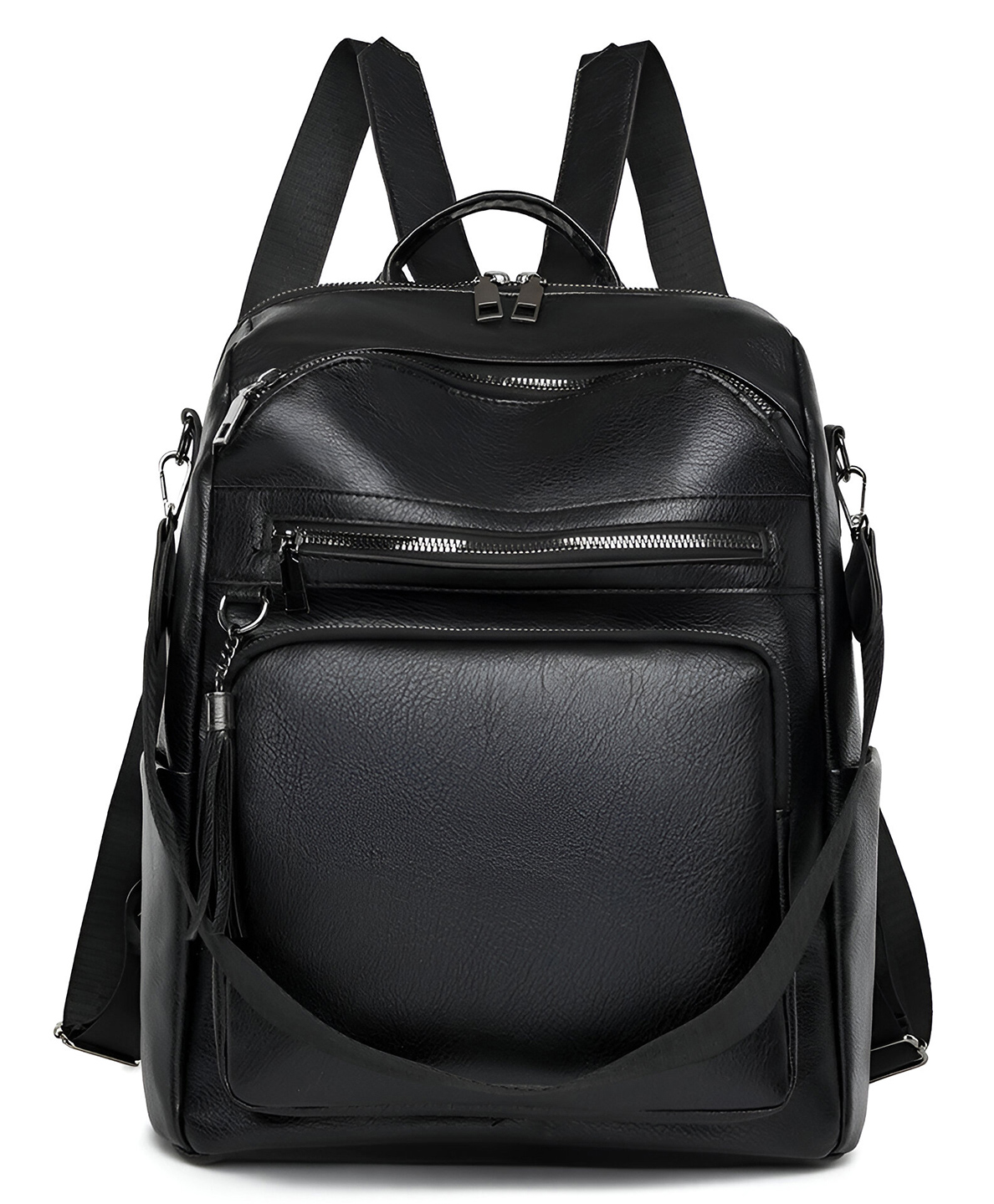 SYGA Women Soft Backpack Breathable Daily Bag with Neat Stitching & Interior Pockets(Black)-image-32