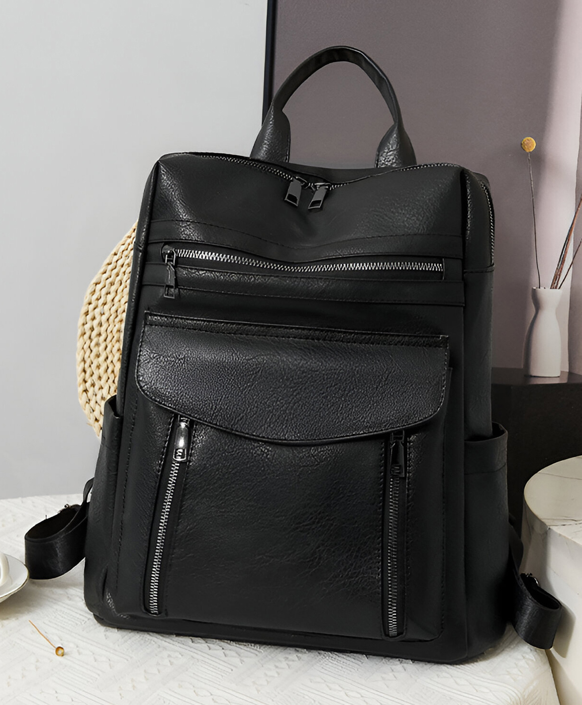 SYGA Women's Casual Backpack, Travel and Student Bag(Black)-picture-15