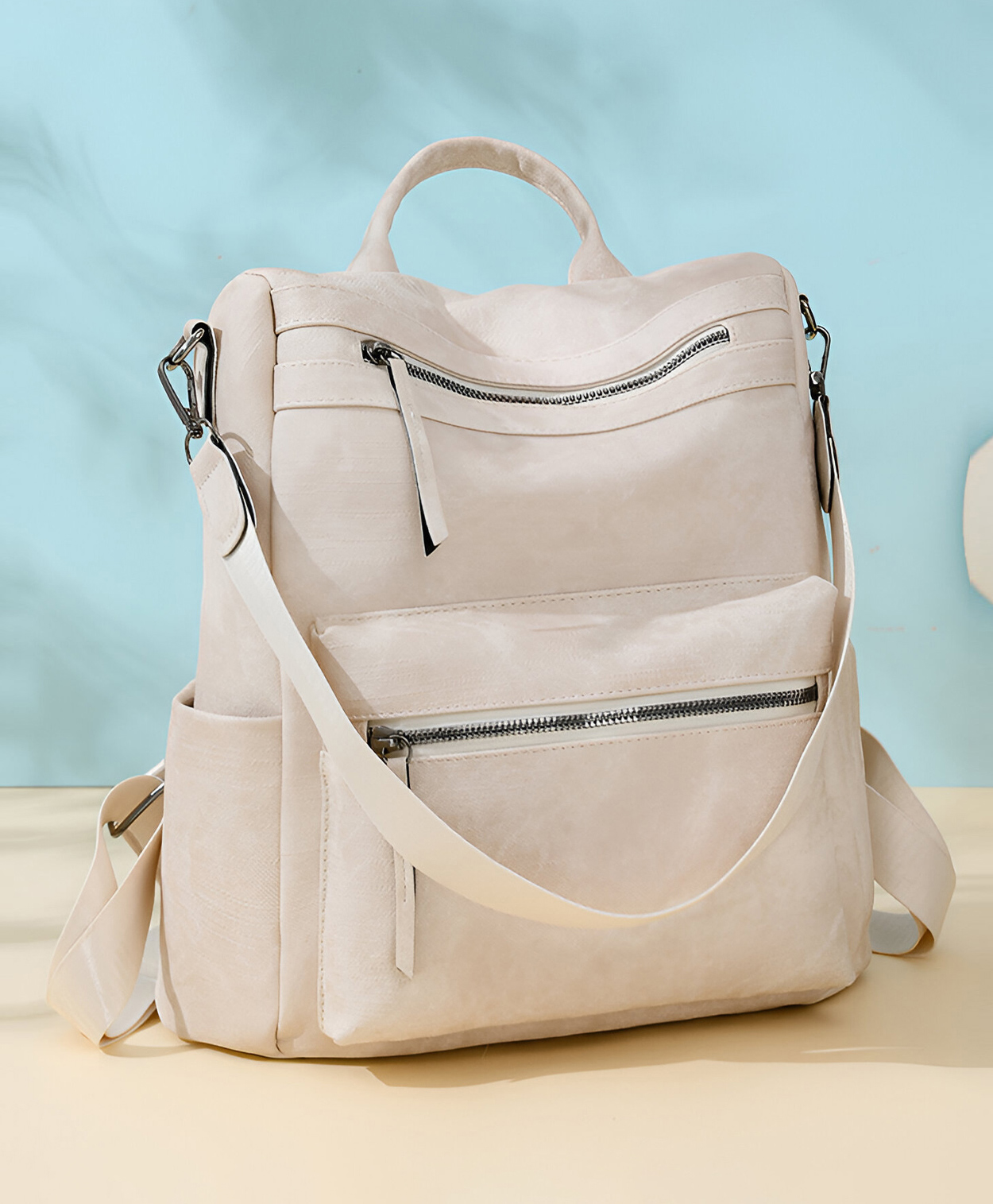 SYGA Women's Fashionable Backpack, Dual-purpose Anti-theft Bag(White)-picture-18