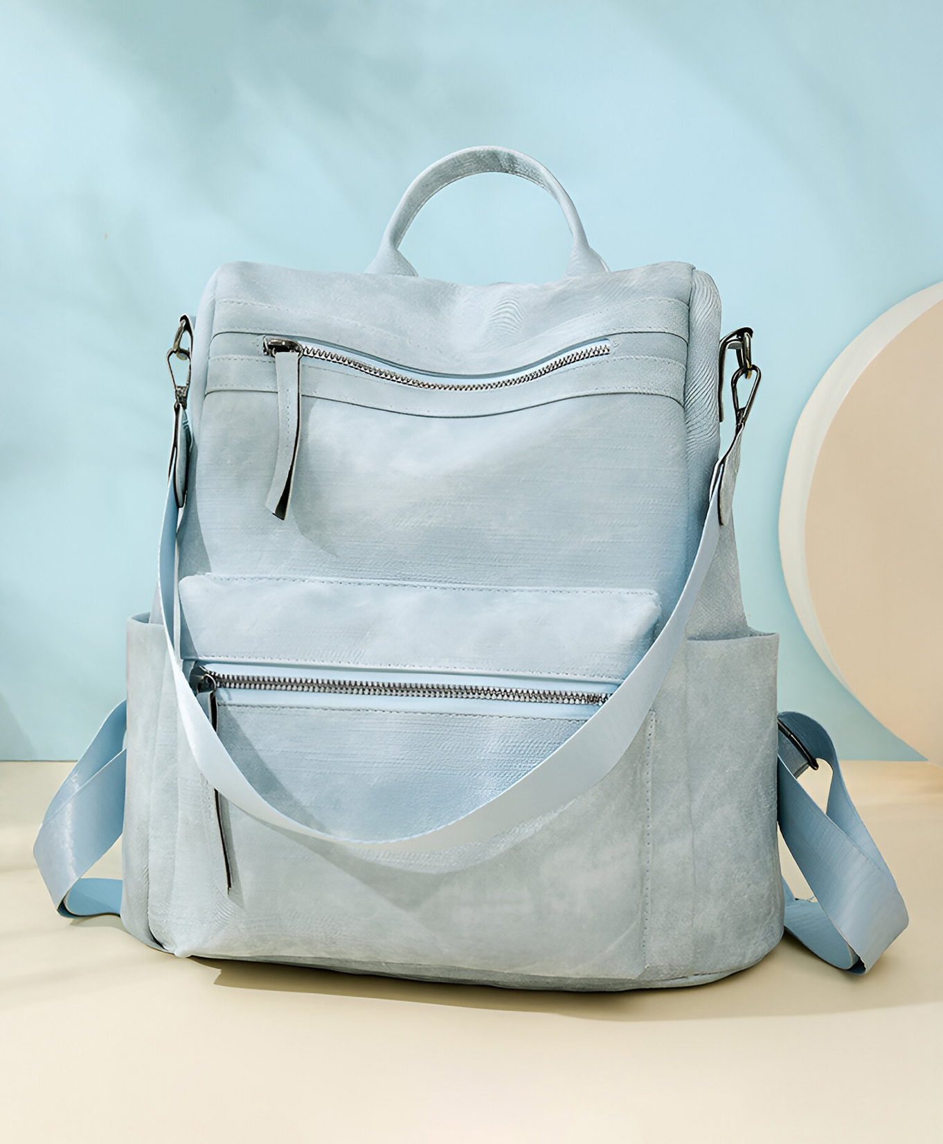 SYGA Women's Fashionable Backpack, Dual-purpose Anti-theft Bag(Blue)-picture-19