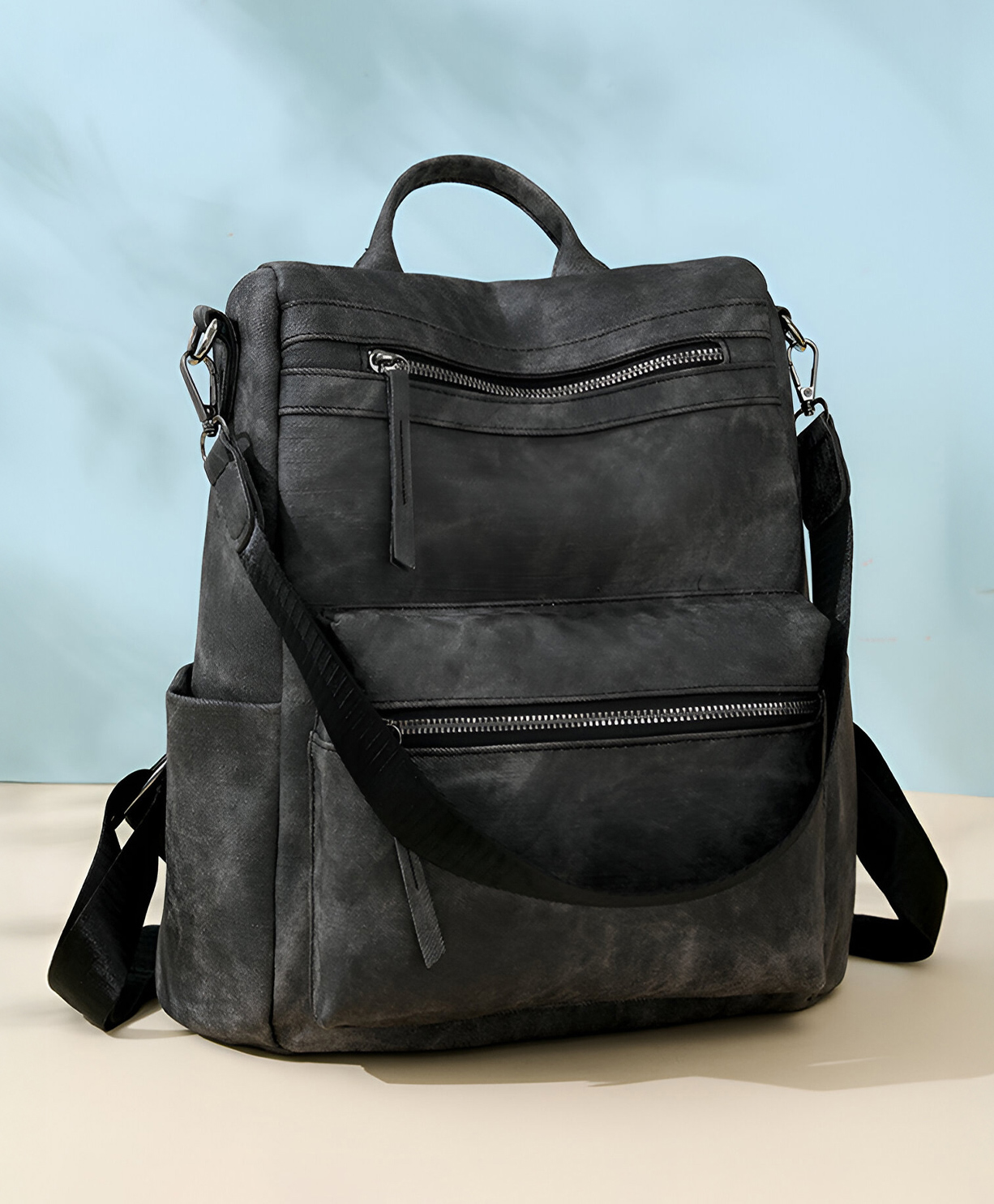 SYGA Women's Fashionable Backpack, Dual-purpose Anti-theft Bag(Black)-picture-21