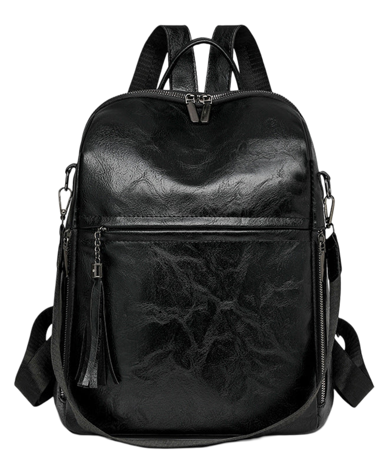 SYGA Women's Backpack, Simple Portable Shoulder Bag (Black)-image-28