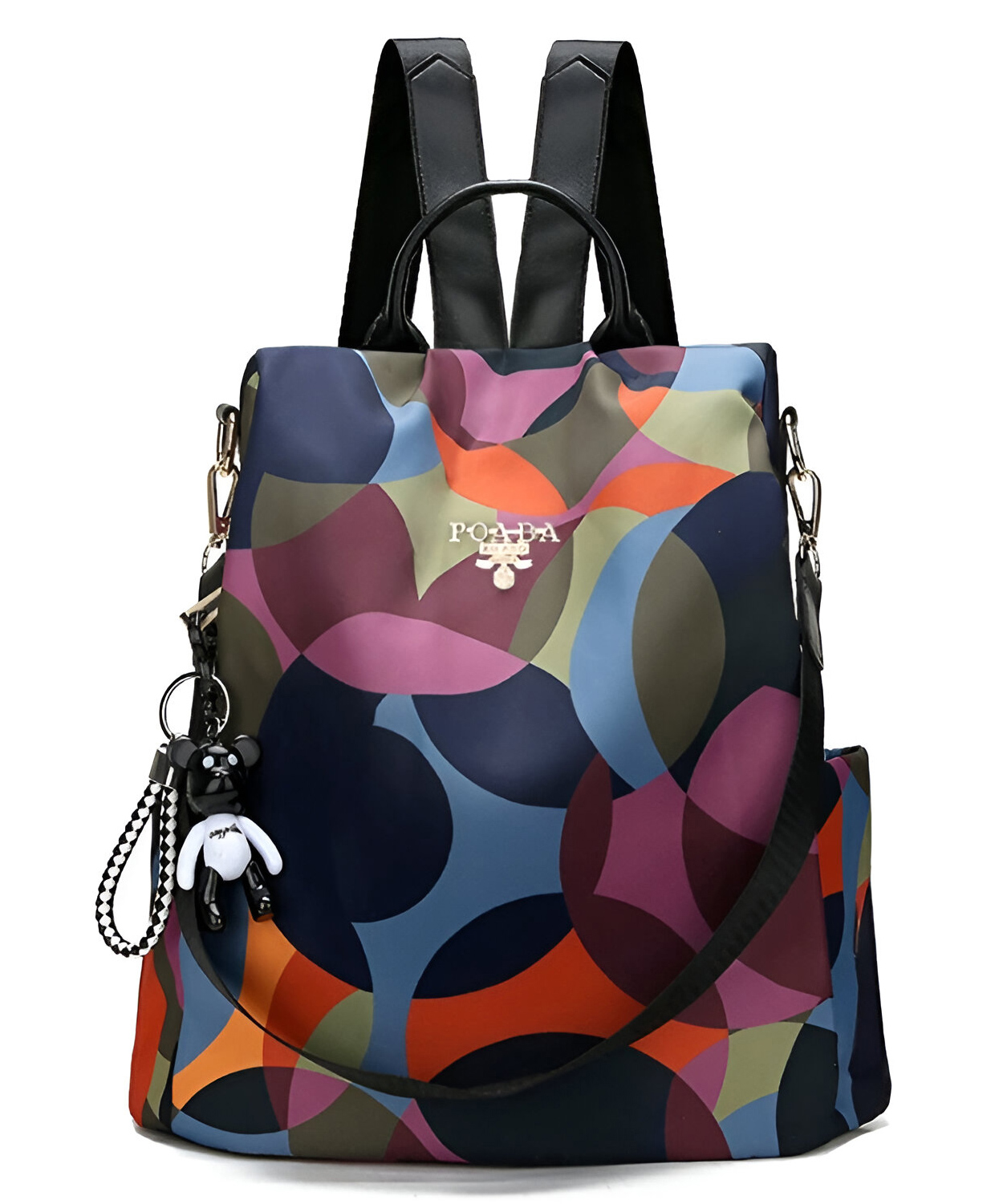 SYGA Women's Small Multi-Functional Backpack, Colorful Ball Design(Multicolor)