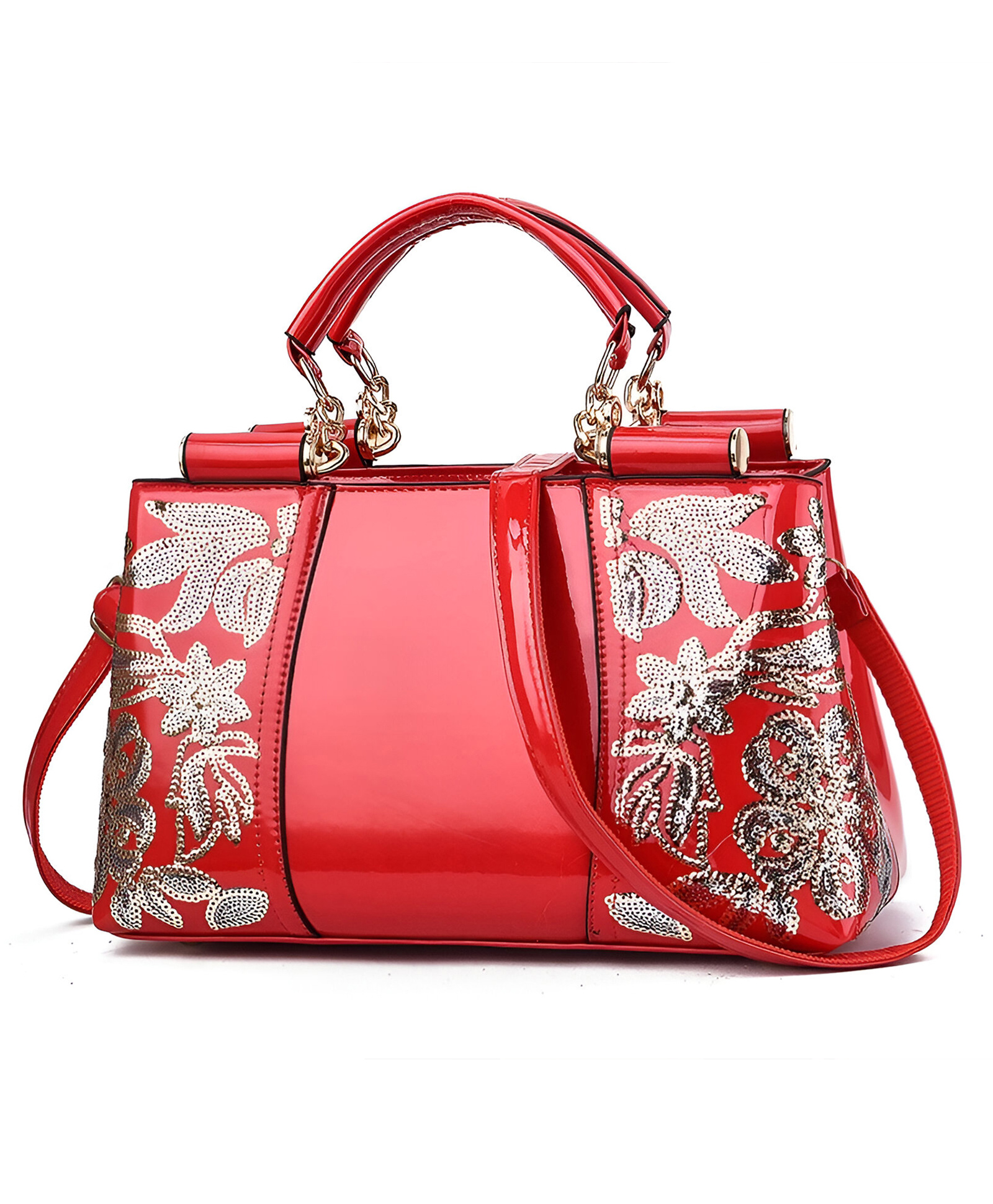 SYGA Women's Cross Border Handbag With Retro Birkin Style held large-capacity shoulder messenger bag(Red)-picture-14