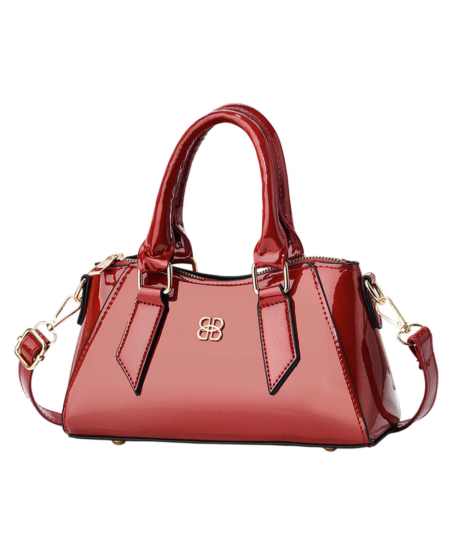 SYGA Women's Handbag,Pillow Design, Shoulder Messenger Bag with Gold Hardware(Dark Red)-image-19