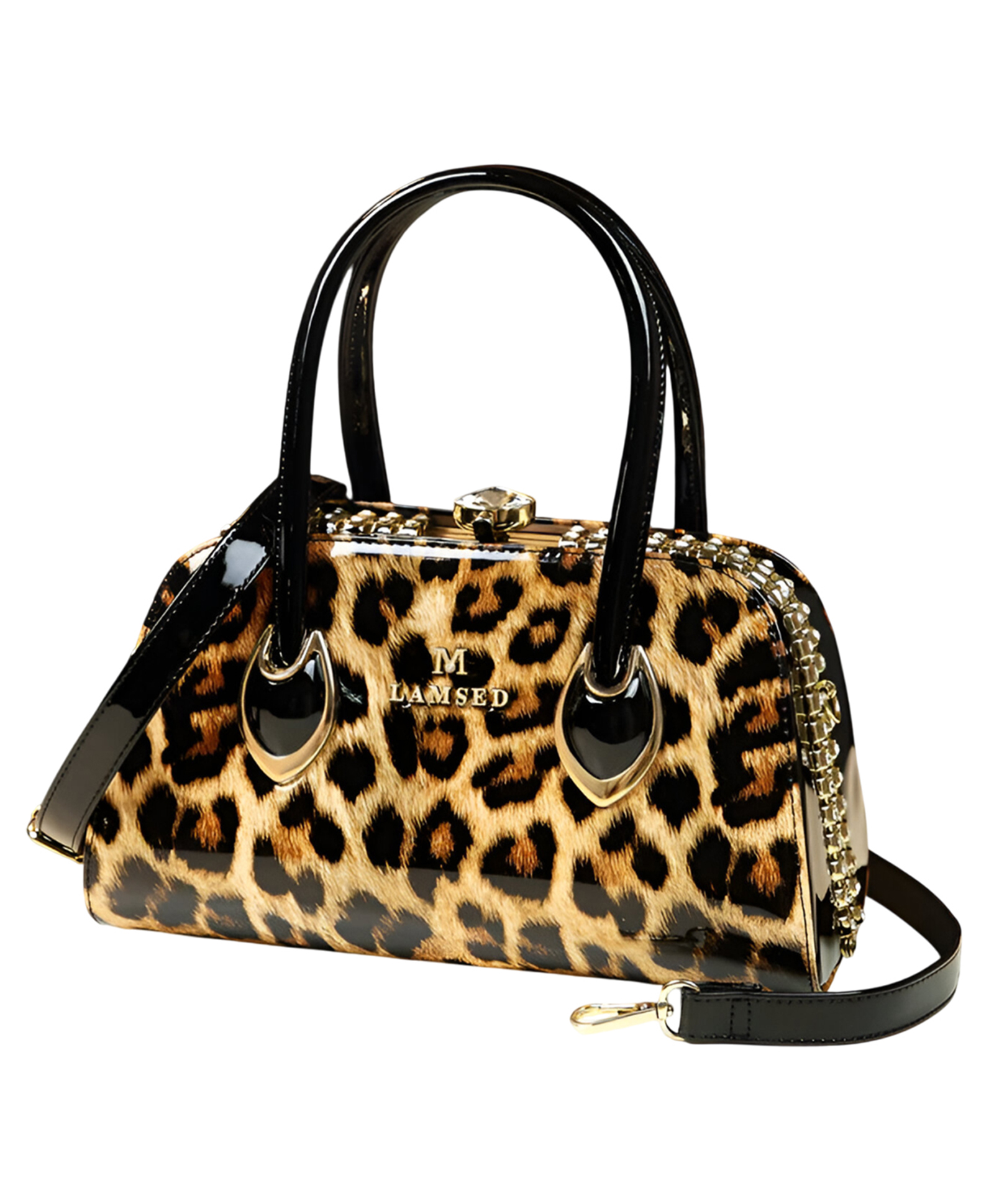 SYGA Women's Luxury Handbag | Diamond Lock & Chain Detail | Elegant Shoulder & Messenger Purse(Light Yellow)-image-26