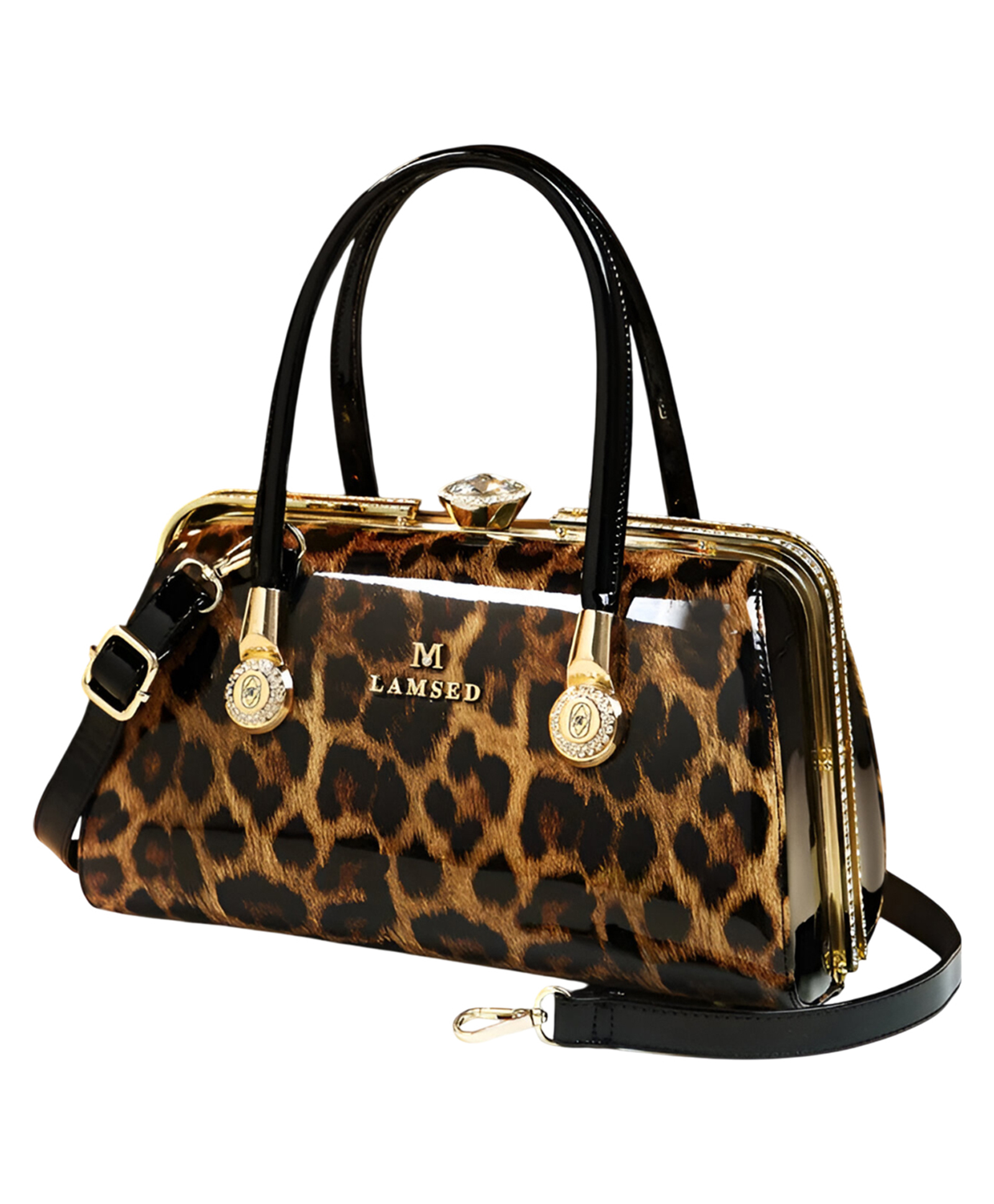 SYGA Women's Elegant Handbag, Shoulder & Crossbody Bag with Rhinestone Lock(Khaki)-image-38