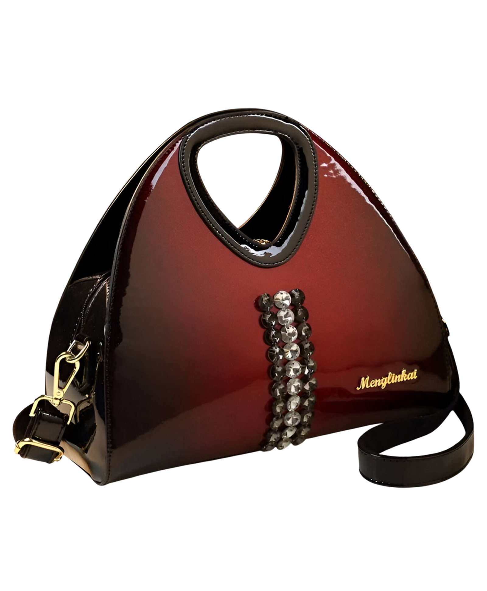 SYGA Women Elegant Gradient Dumpling Bag Diamond Accent, Medium Size, Business & Daily Use(Gradient Burgundy)-image-28