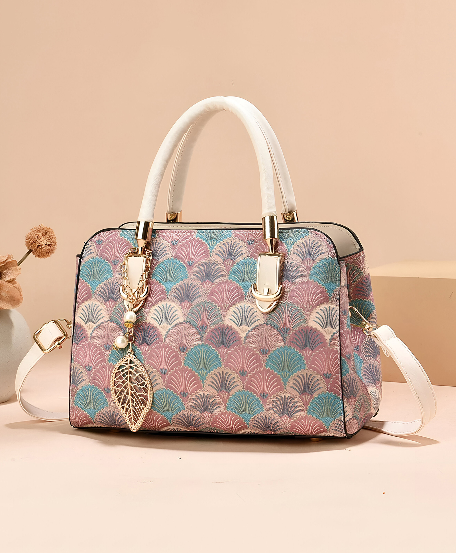 SYGA Women Stylish Tote Bag with Contrasting Colors Medium Capacity Daily Shoulder Handbag(Multicolor)-image-10