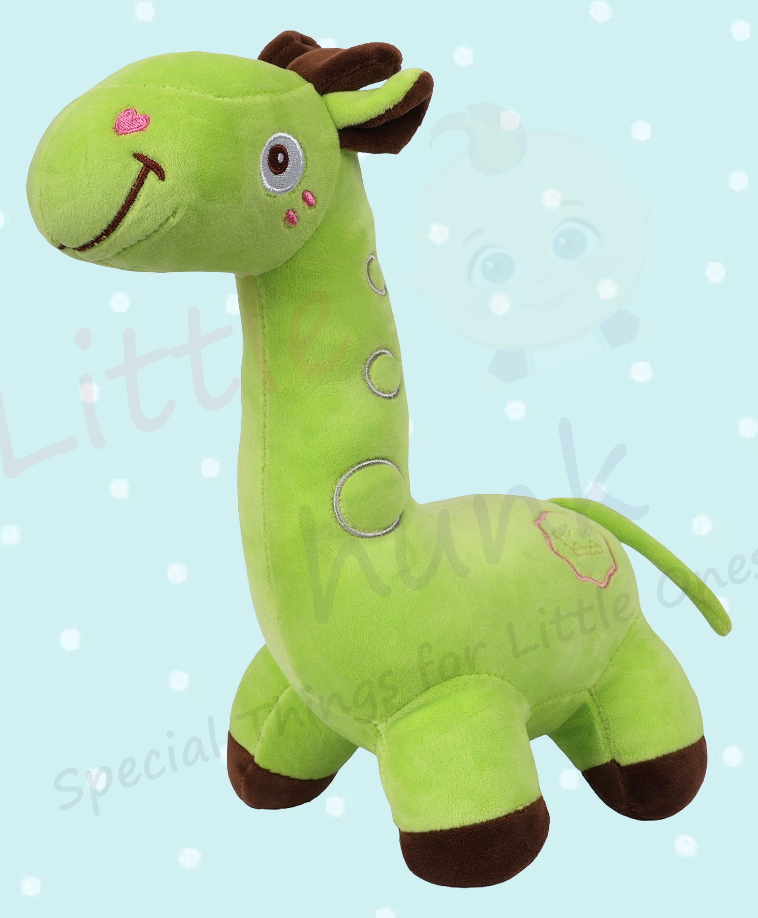 Little Hunk Soft Plush Giraffe Toy Cute Pink Stuffed Animal for Babies & Toddlers - Height 30 cm, Green-picture-17