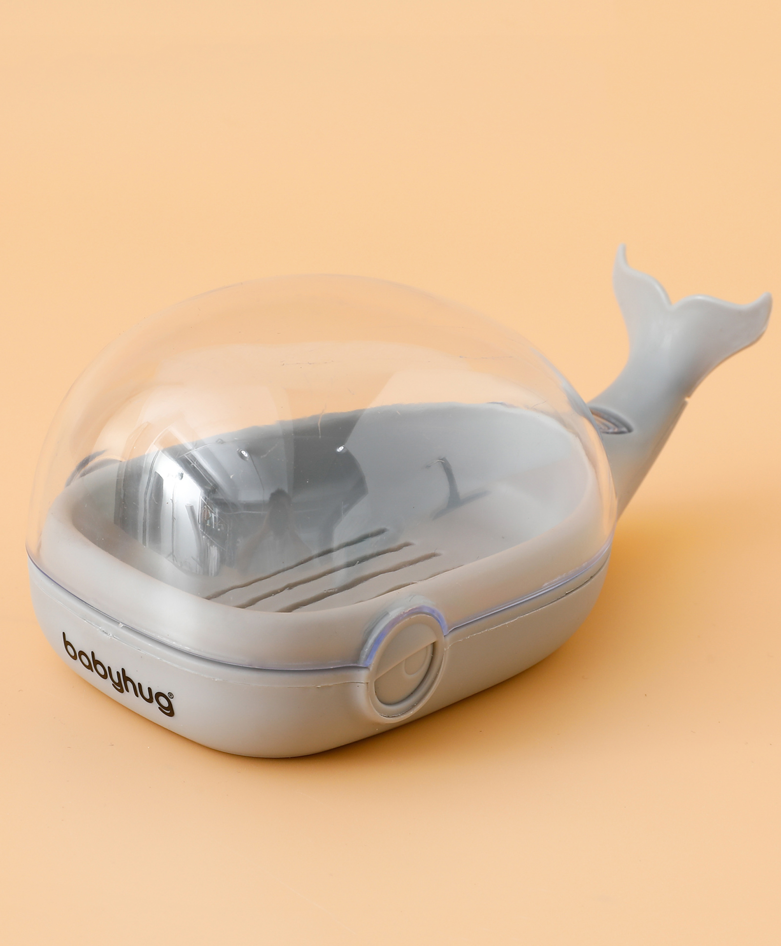 Babyhug Fish Shaped Soap Case - Grey-image-3