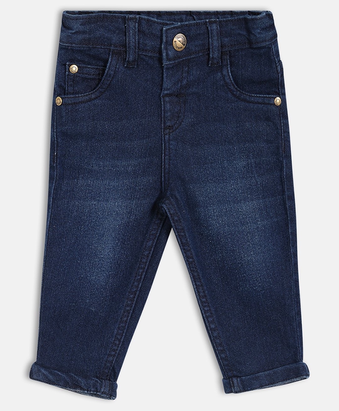 MINI KLUB Cotton Denim Woven Mild Washed Jeans - Blue-picture-21
