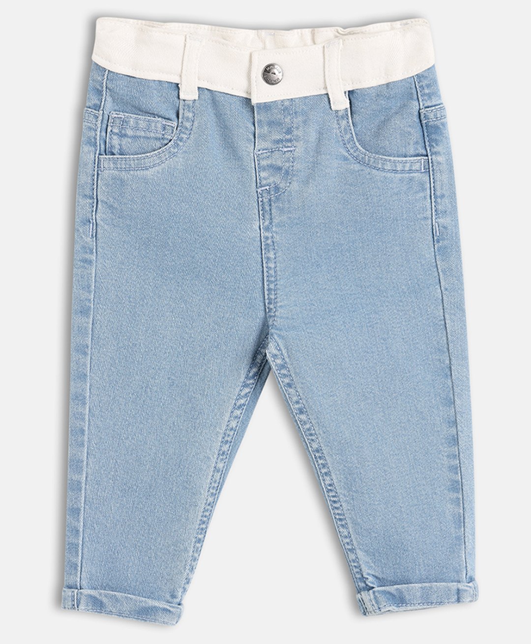 MINI KLUB Cotton Denim Woven Solid Jeans - Blue-picture-20