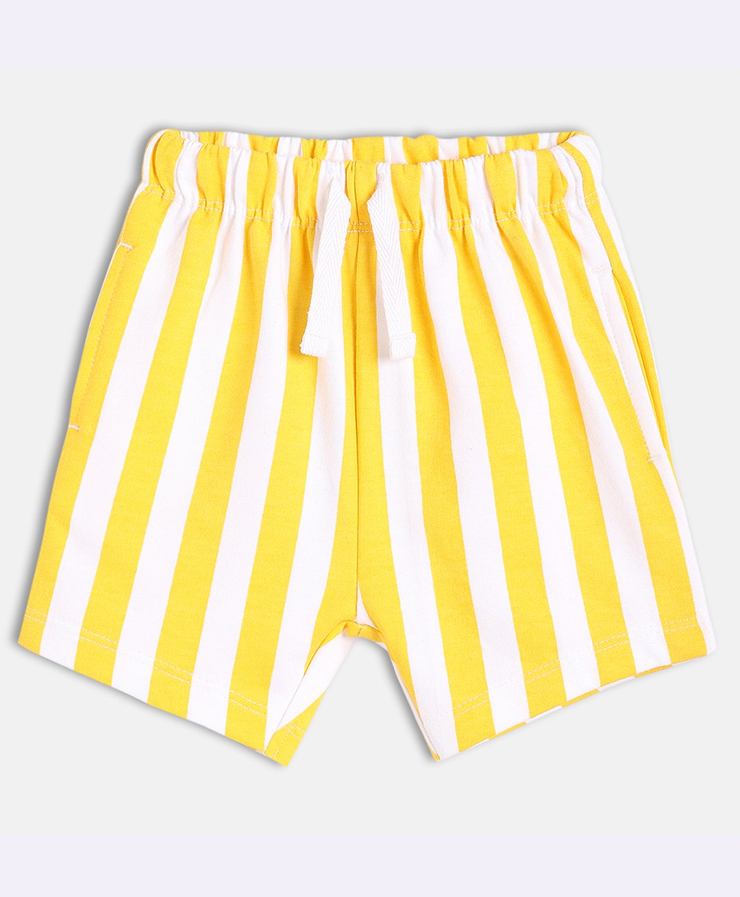 MINI KLUB Cotton Knit Striped Shorts - Yellow & White-picture-20
