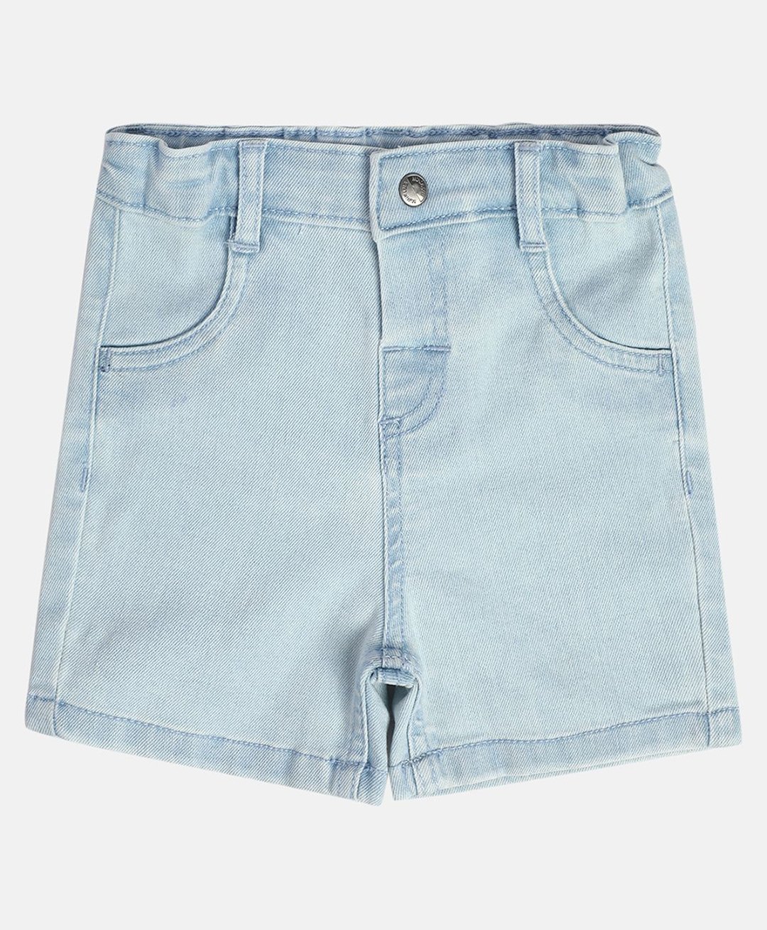 MINI KLUB Cotton Woven Solid Shorts - Blue-image-18