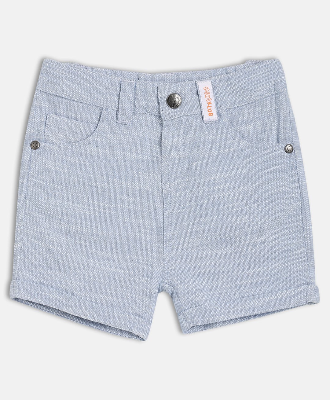 MINI KLUB Cotton Woven Textured Shorts - Blue-picture-25