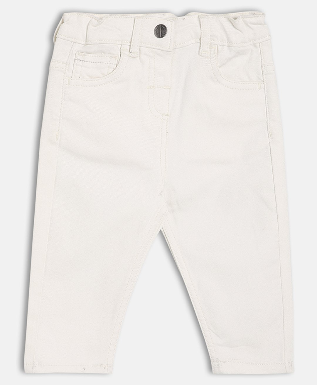 MINI KLUB Cotton Denim Woven Solid Pant - White-picture-40