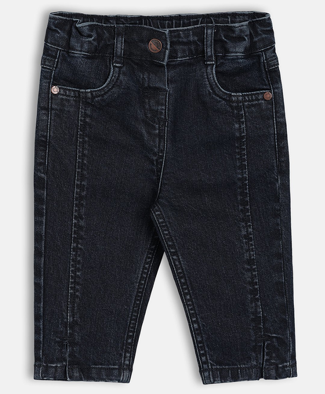 MINI KLUB Cotton Denim Woven Solid Pant - Black-picture-36