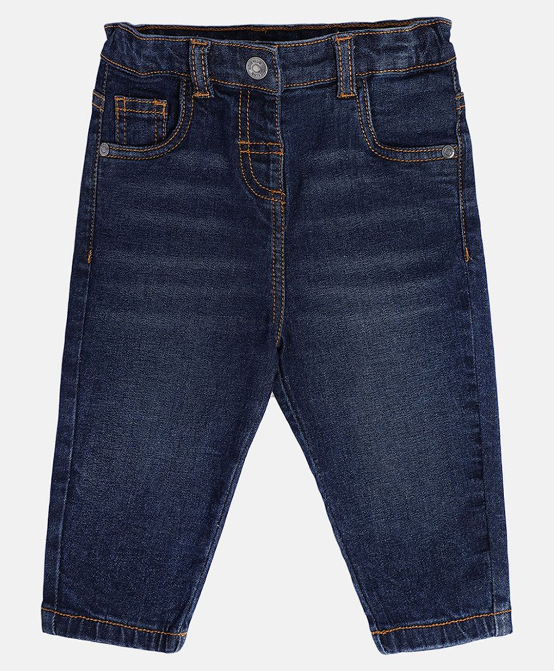 MINI KLUB Cotton Denim Woven Mild Washed Jeans - Blue-image-21