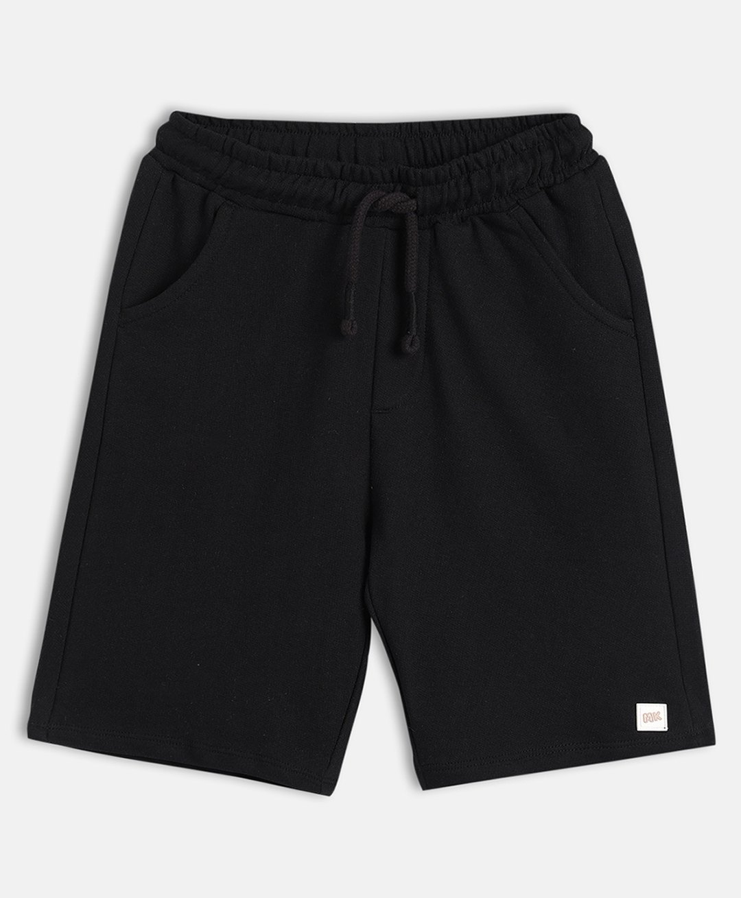 MINI KLUB Cotton Knit Solid Shorts - Black-picture-34
