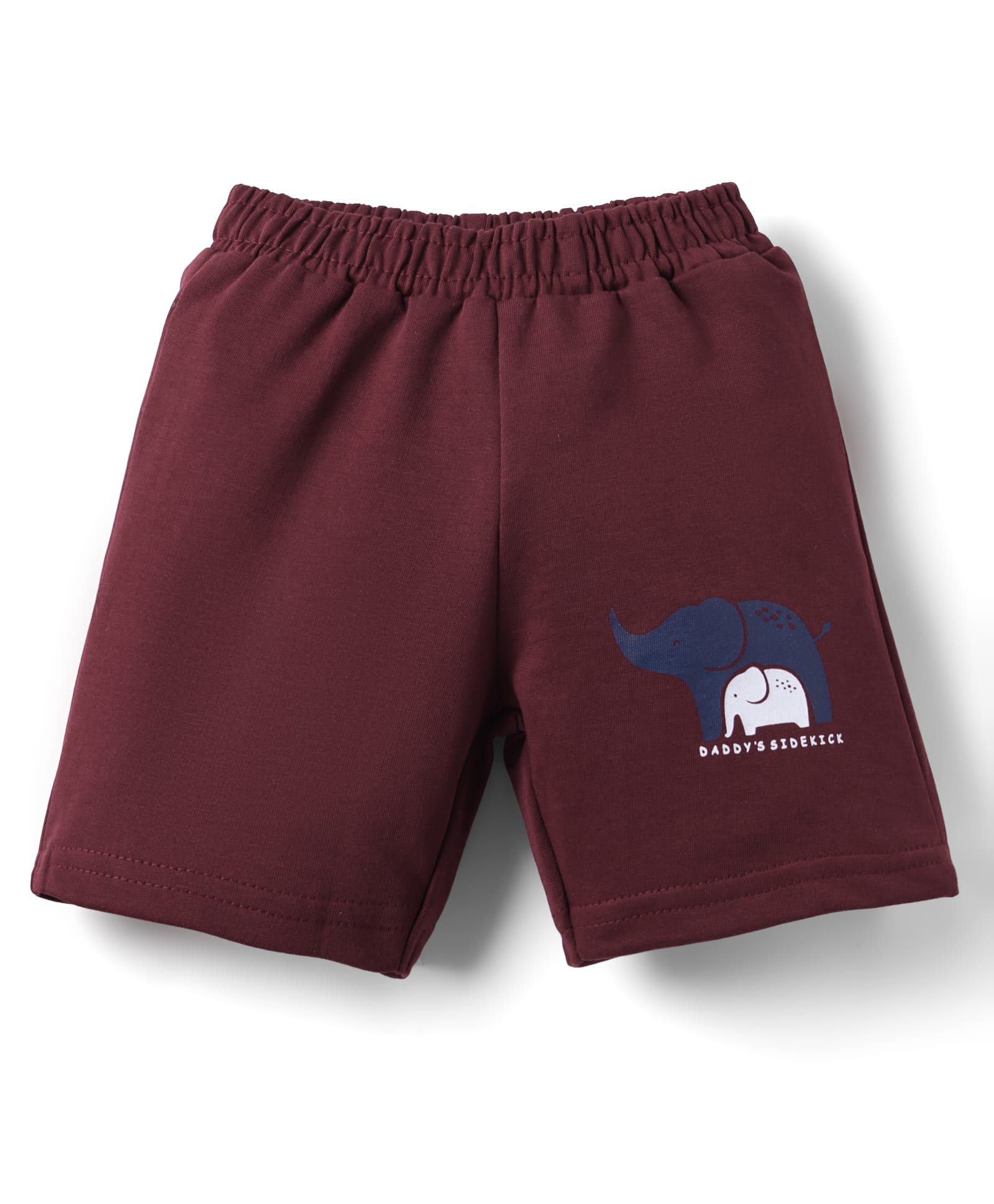 Tango Looper Knit Above Knee Length Short with Elephant Print - Chocolate Brown-picture-12