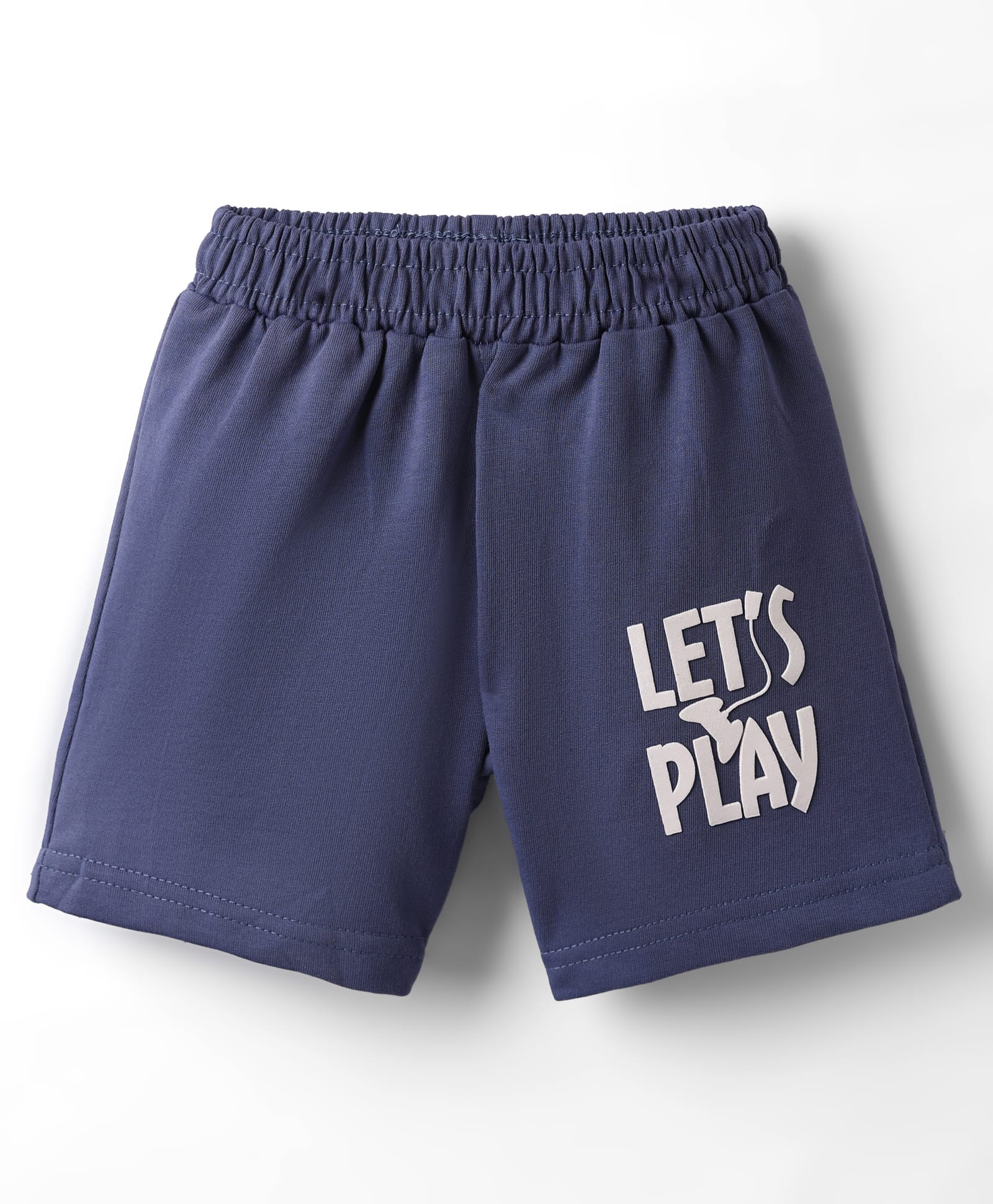 Tango Looper Knit Above Knee Length Short with Lets Play Print - Deep Ink Blue-picture-24