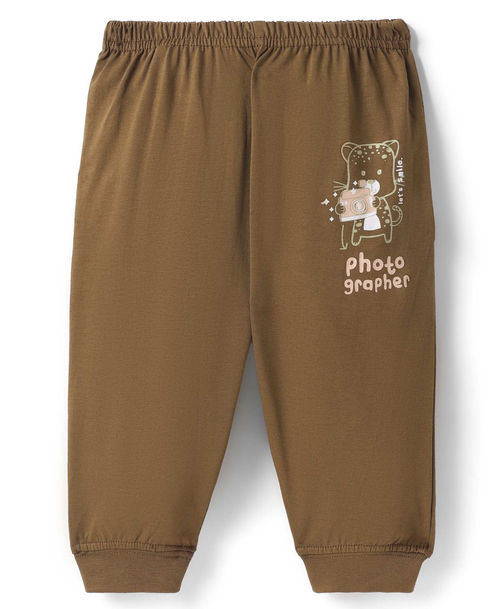Tango Single Jersey Knit Full Length Animal Printed Lounge Print - Brown-image-32