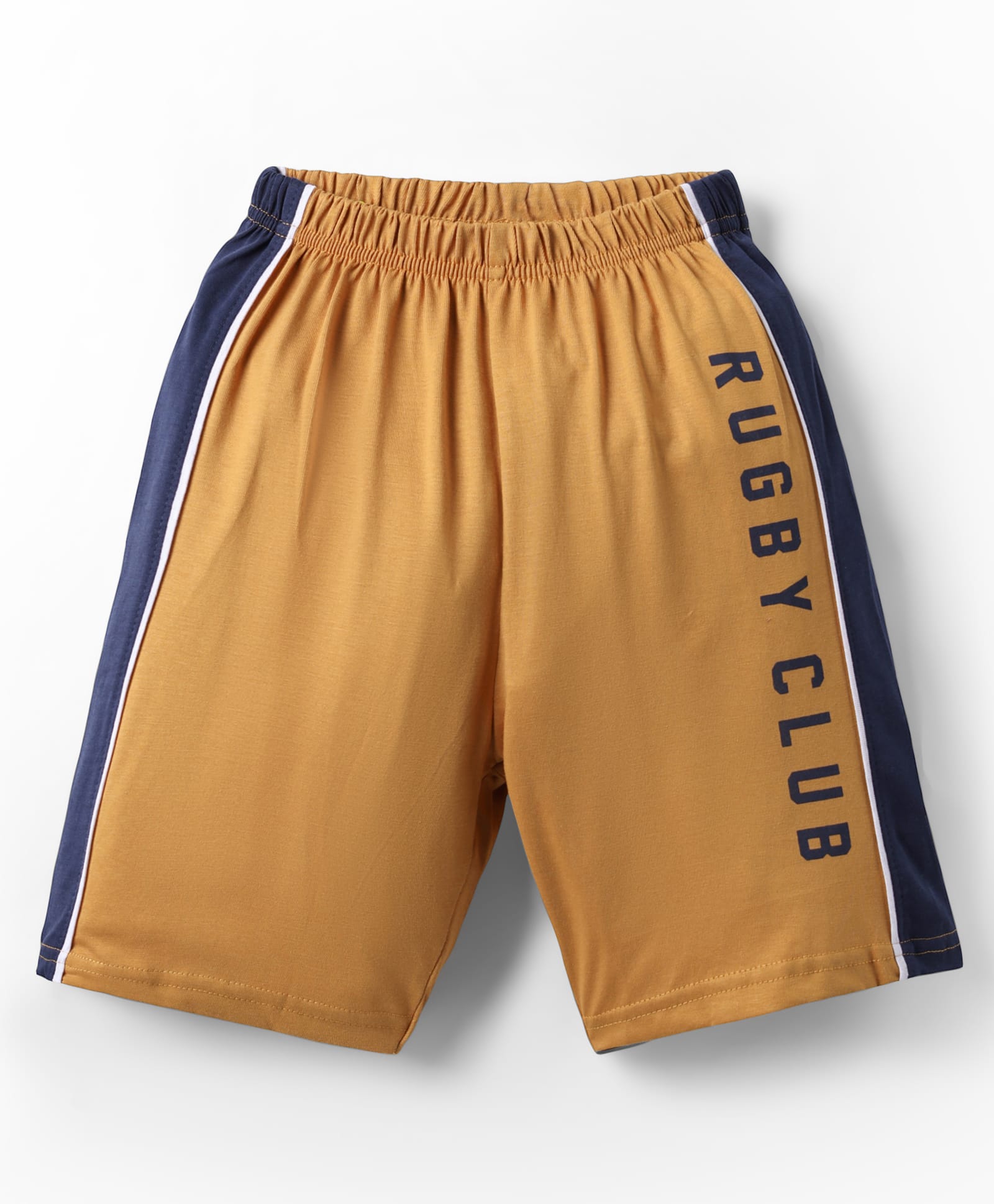 Taeko Single Jersey Knit Shorts With Text Print - Golden-picture-12