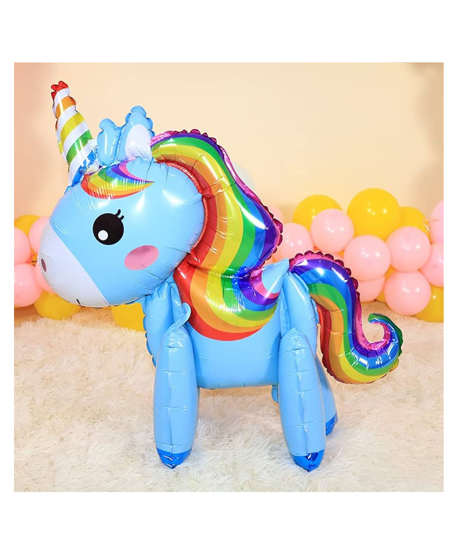 Funcart Unicorn Standing Pose foil Balloon - Blue-picture-23
