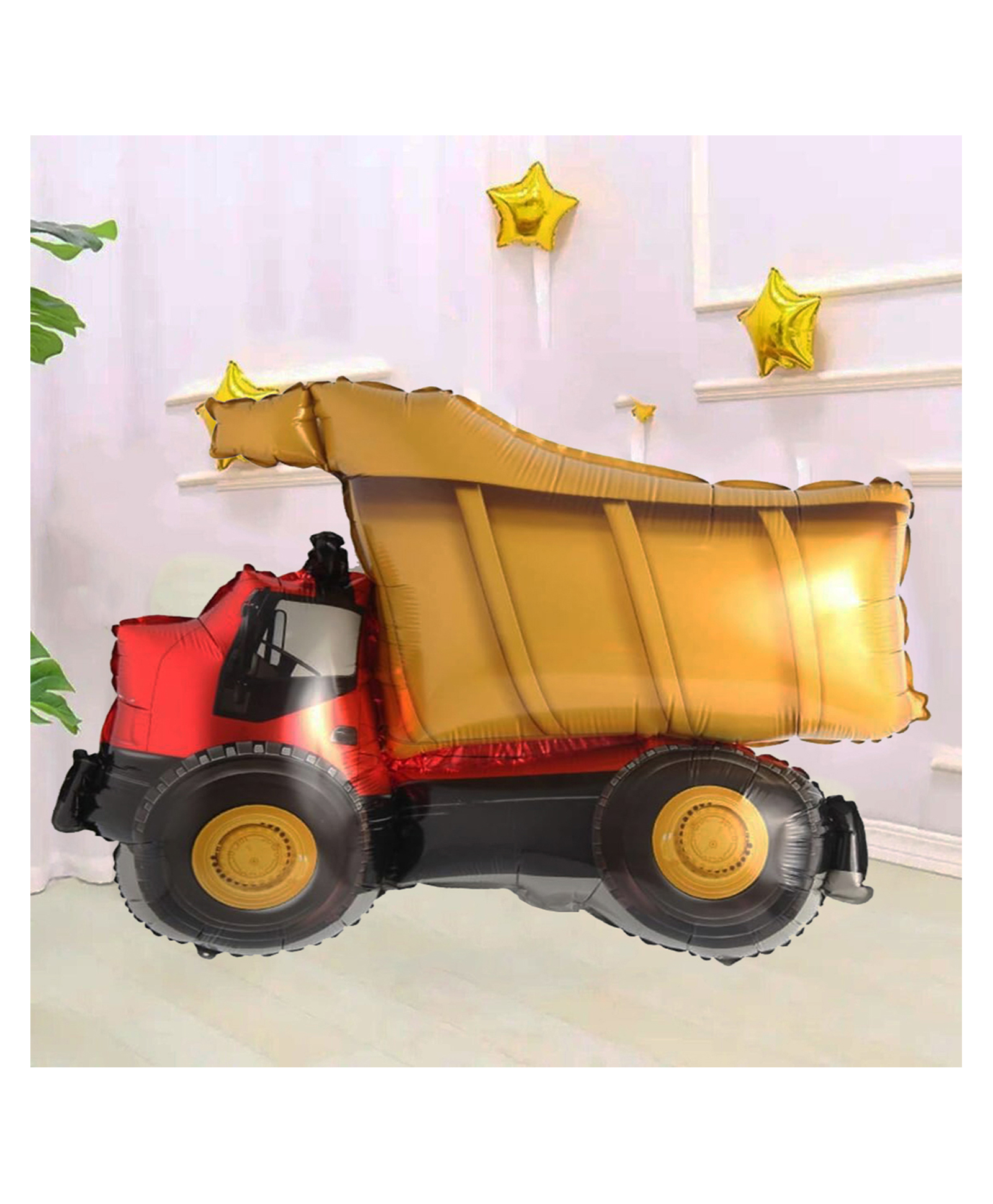 Funcart construction theme Truck foil balloon - Multicolor-image-3